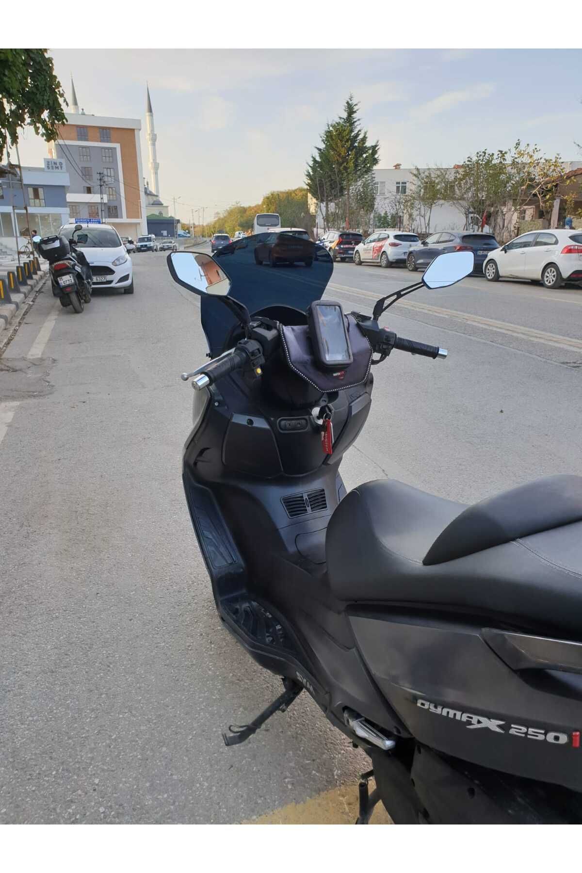 SYM Joymax 250 İ Siperlik Ön Cam 2013 2016 Model 54cm siyah Renkli 4mm KISA SPOR CAM