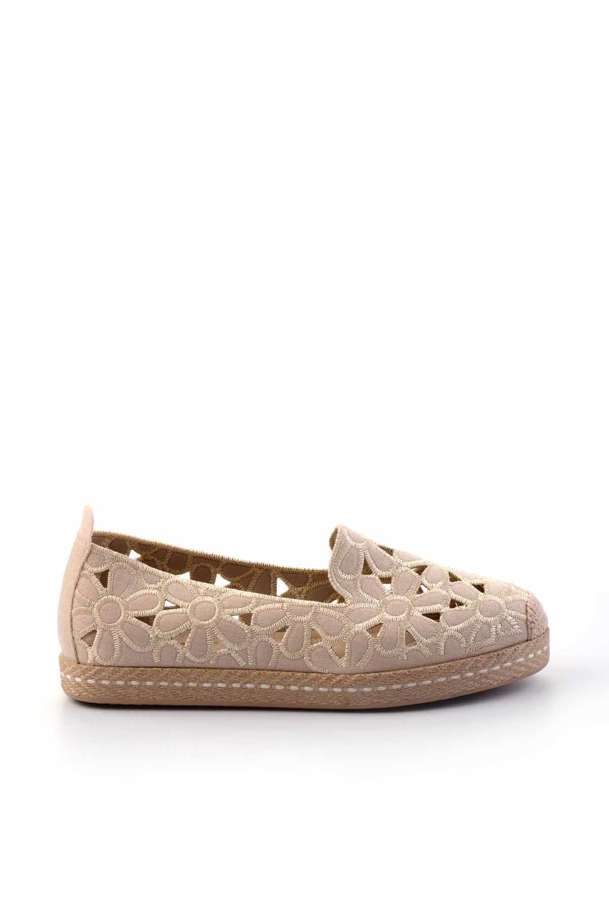 Bambi-Espadrille de damă din material bej K 01117992304 2