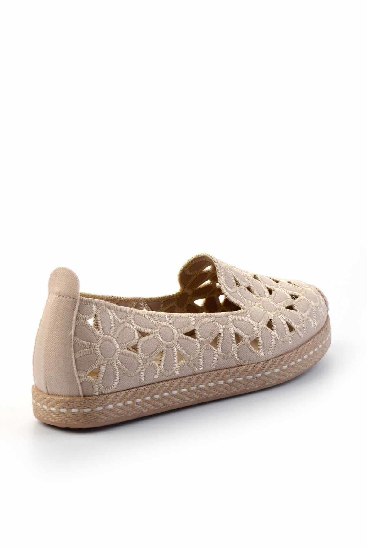 Bambi-Espadrille de damă din material bej K 01117992304 4