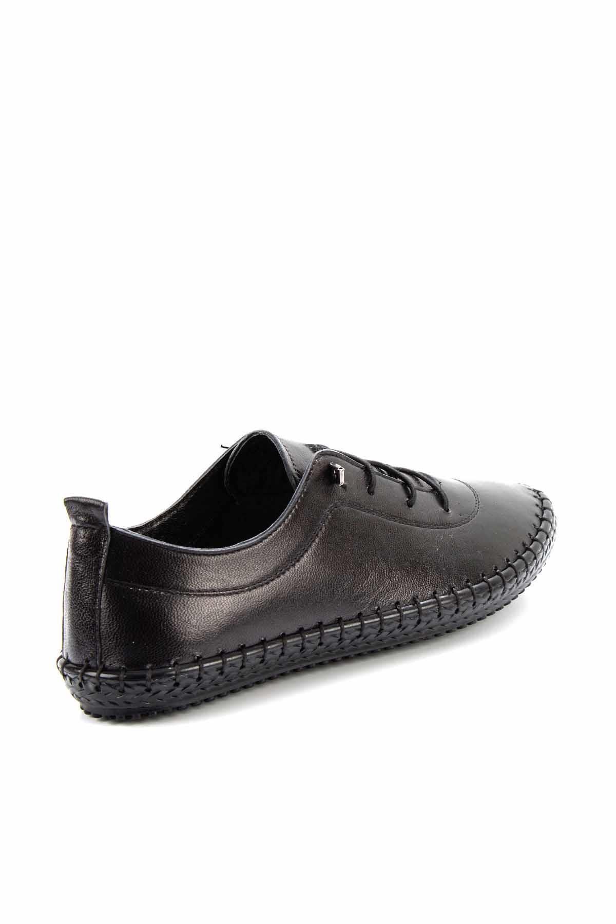 Bambi-Schwarze Damen-Freizeitschuhe aus echtem Leder K 01272000403 4