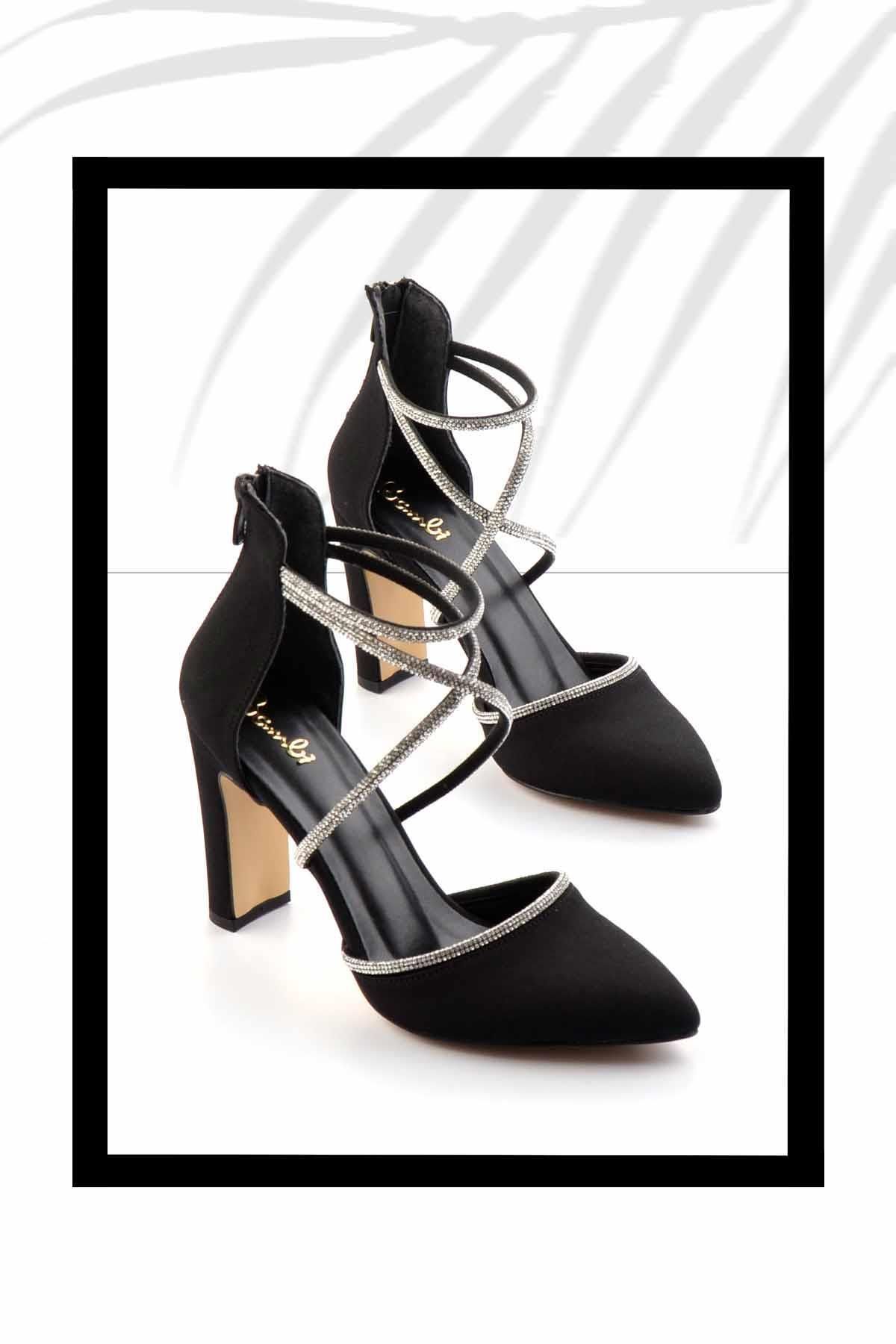 Bambi Matowe Czarne Satynowe Damskie Buty Wieczorowe01926032138 Kobieta - 37
