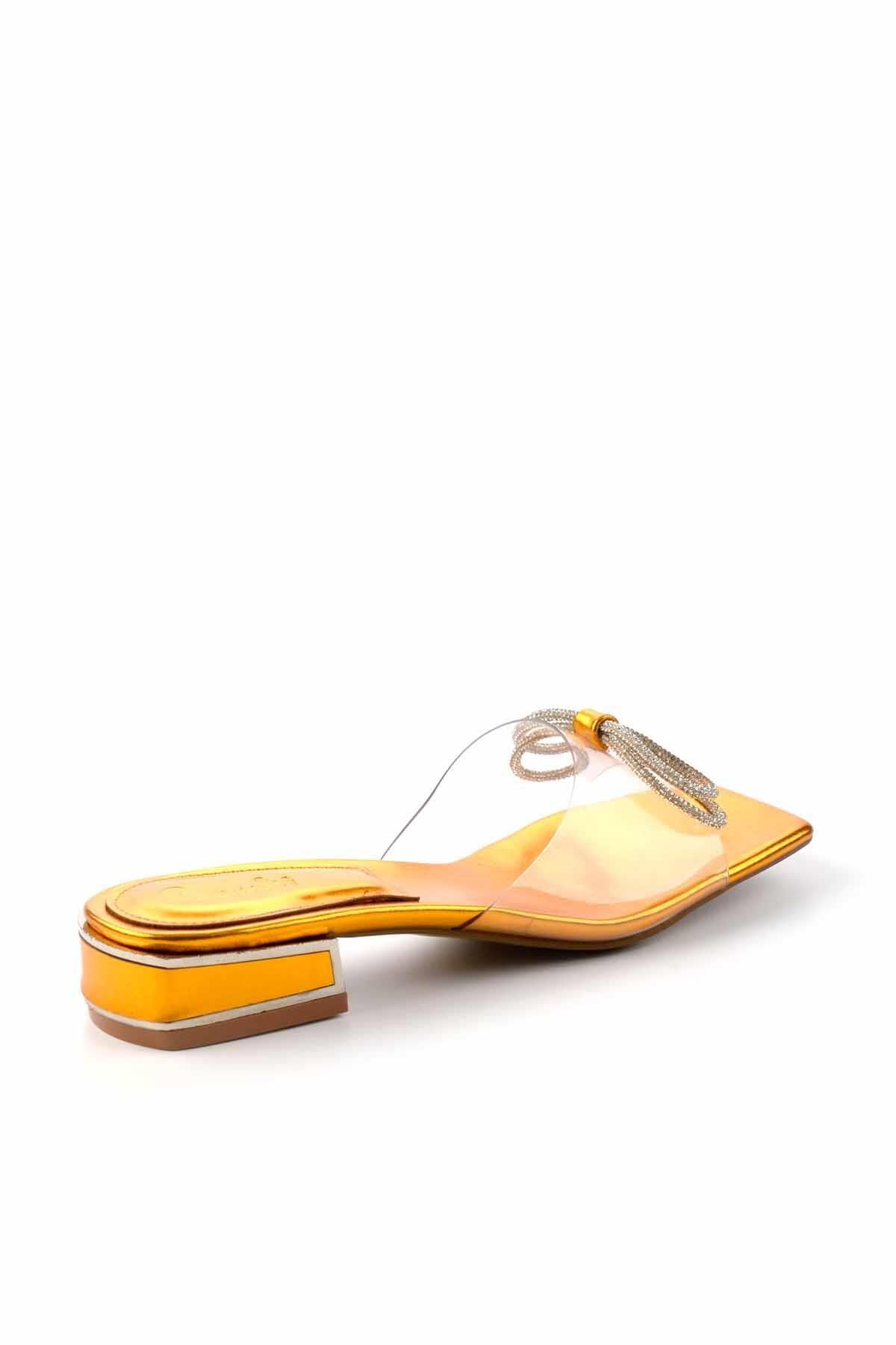 Bambi-Metallic Orange Women's Slippers K04209311509 4