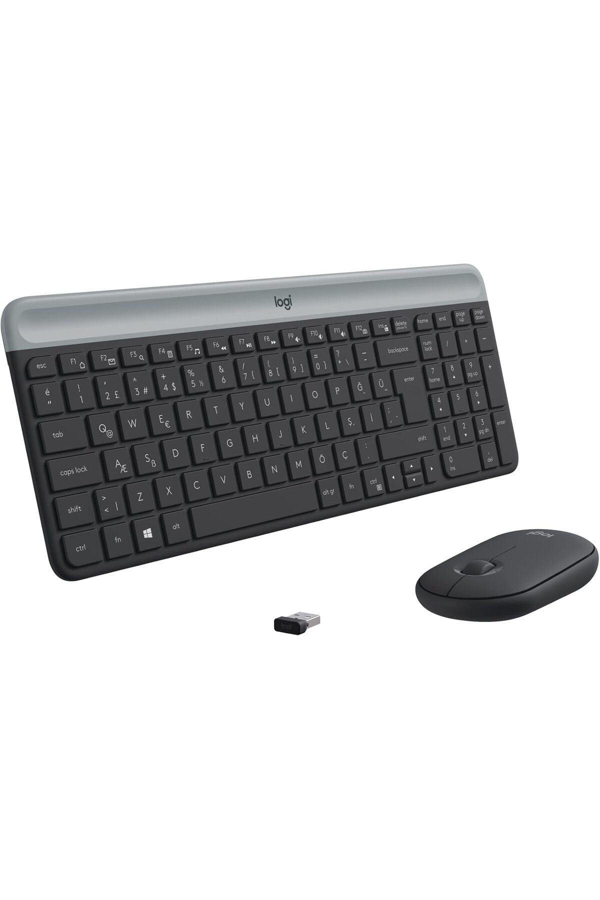 STOREMAX cmllashop MK470 Slim Combo Kablosuz Klavye Mouse Seti, 12 FN Kısayolu ile Kompakt Klavye, Sağ ve S