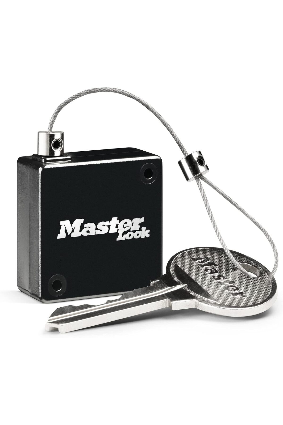 STOREMAX mrttnca Lock 5490EURD Anahtar Kasası için Geri Çekilebilir Anahtar Kablosu, 91 cm'ye kadar, Siyah