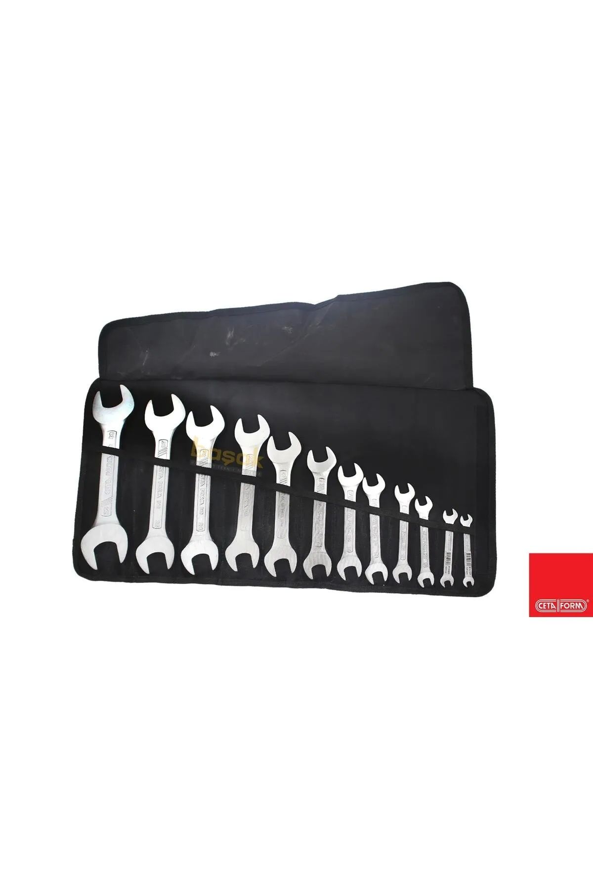 CETA FORM-6 - 32 Mm 12-Piece Open End Wrench Set with Cloth Bag B10-r12 3