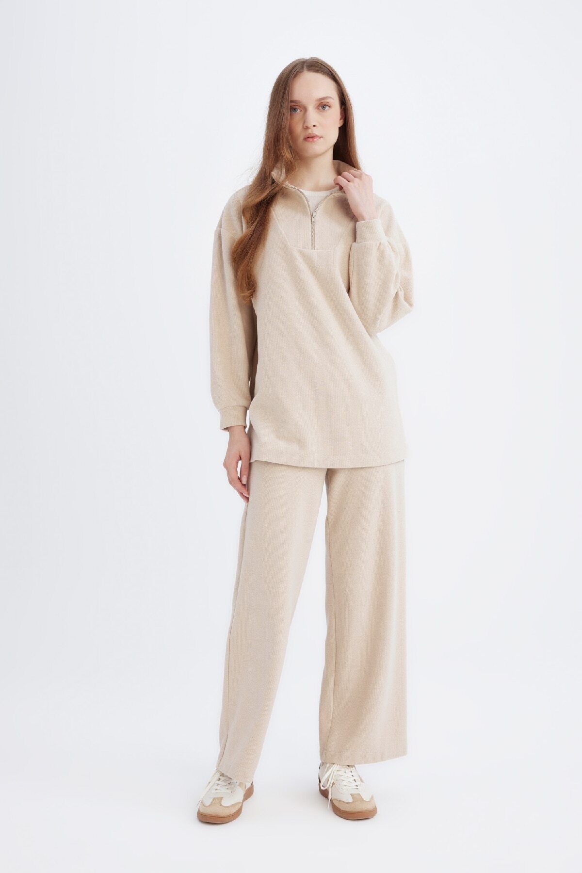 DeFacto-Comfortable Cut - Thessaloniki Knitwear Trousers with Elastic Waist B4311Ax24Wn 3