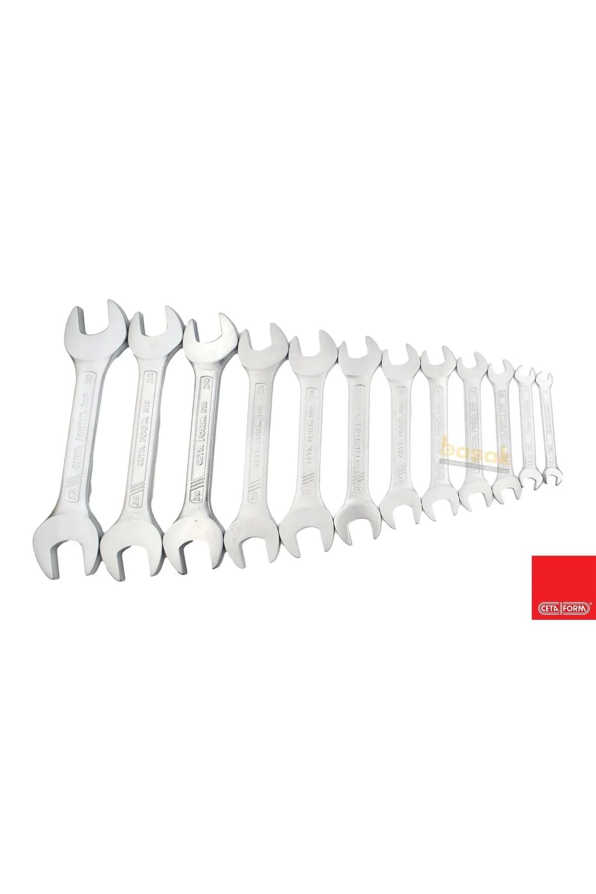 CETA FORM-6 - 32 Mm 12-Piece Open End Wrench Set with Cloth Bag B10-r12 2