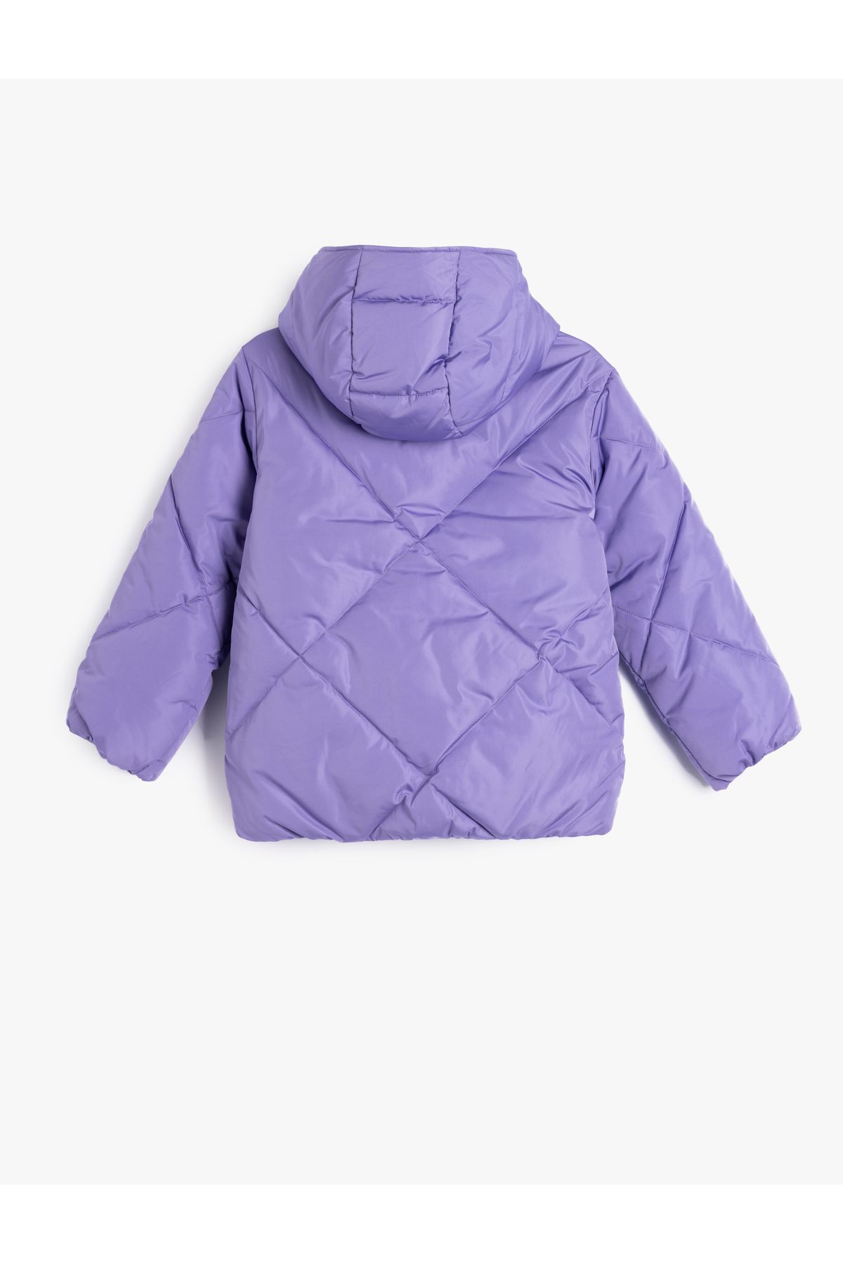 Koton-Hooded Puffer Jacket - Snap Fastener Quilted Detail 2