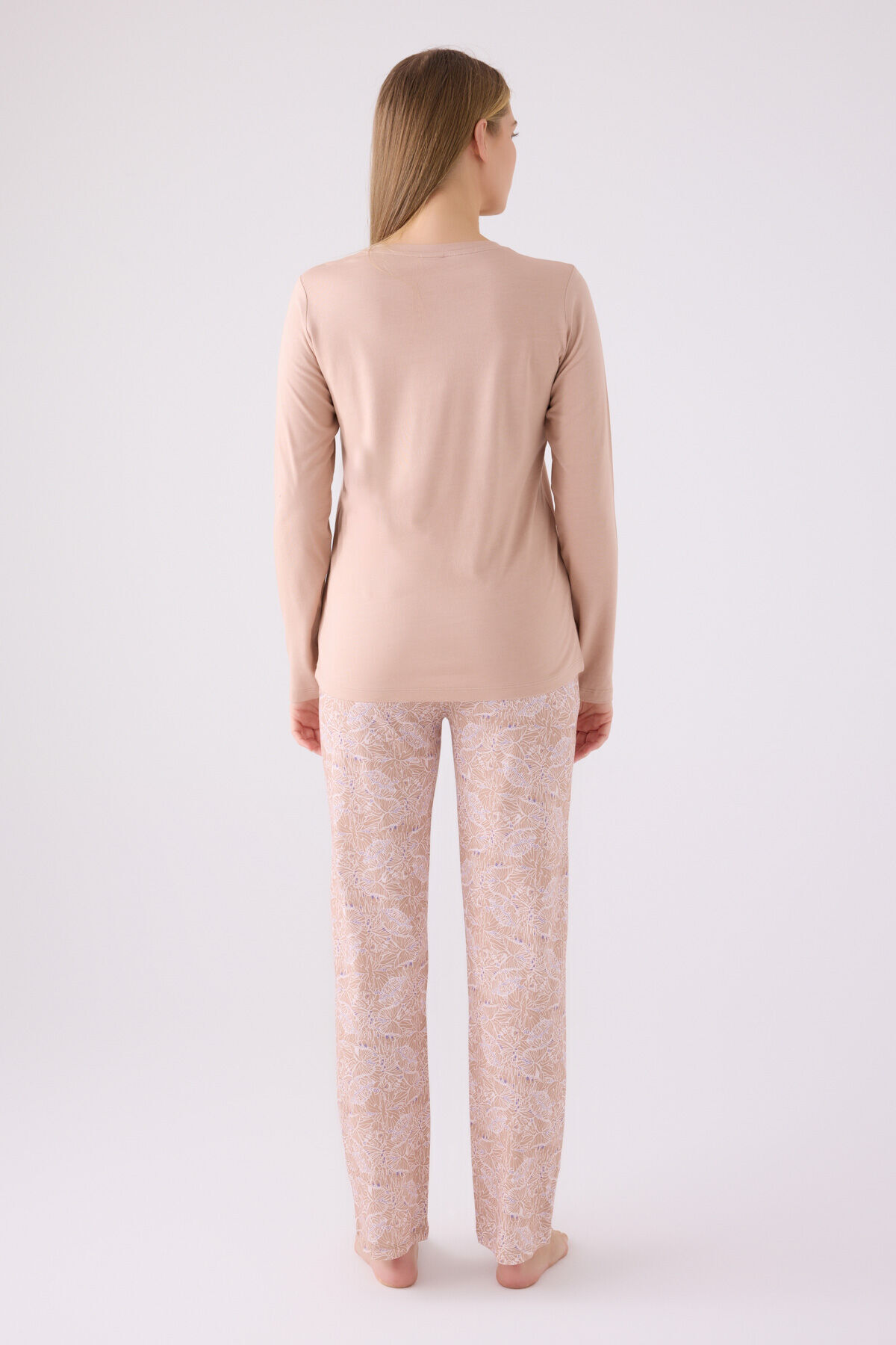 Pierre Cardin Kadın Krem Uzun Kol Pijama Takım görsel 5