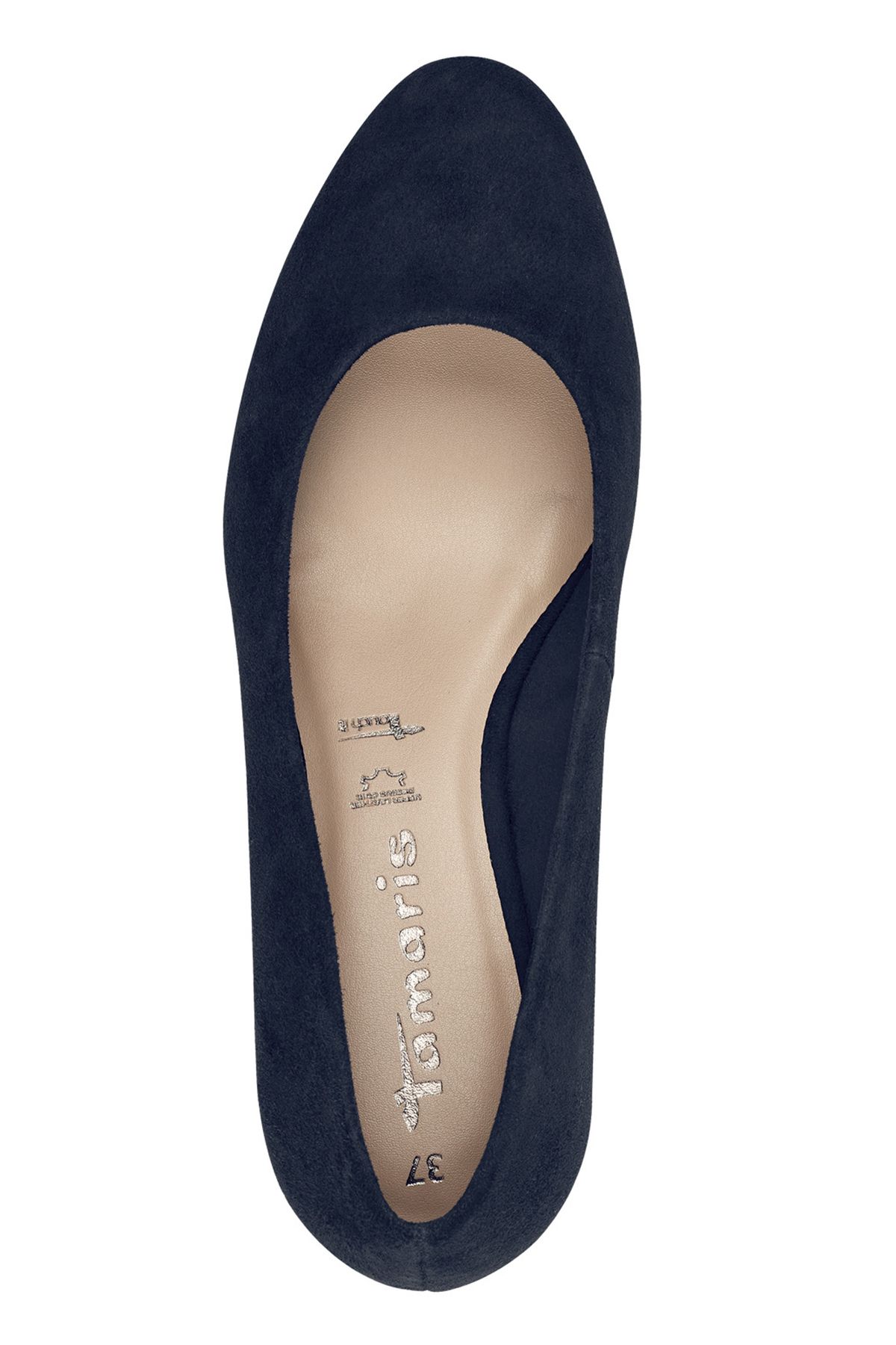 Tamaris-Damen Klassische Pumps Keil 1-22303-42 Blau 805 Navy Leder mit TOUCH-IT 4