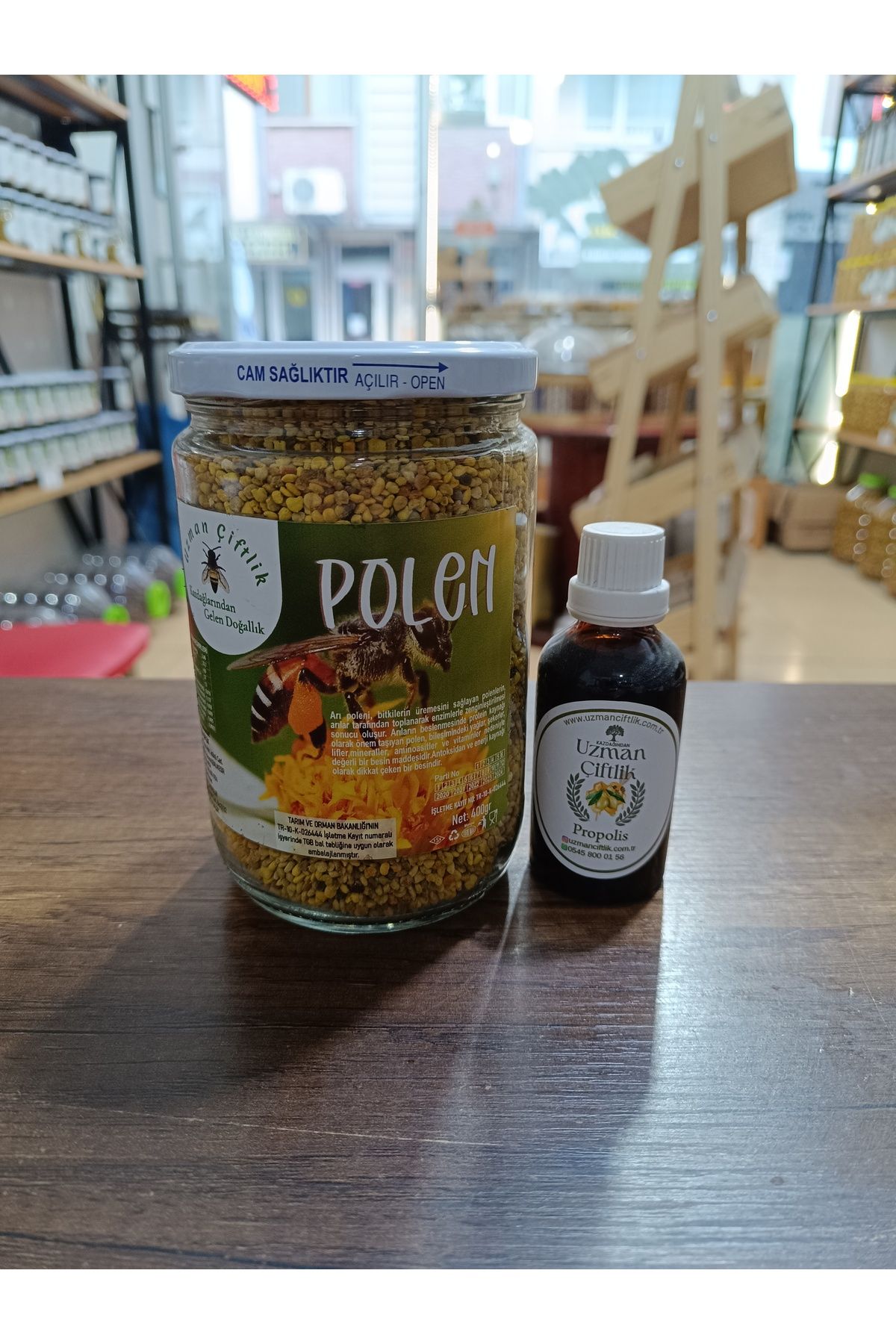 Uzman Çiftlik Polen (400 gr) - Propolis (50 ml)