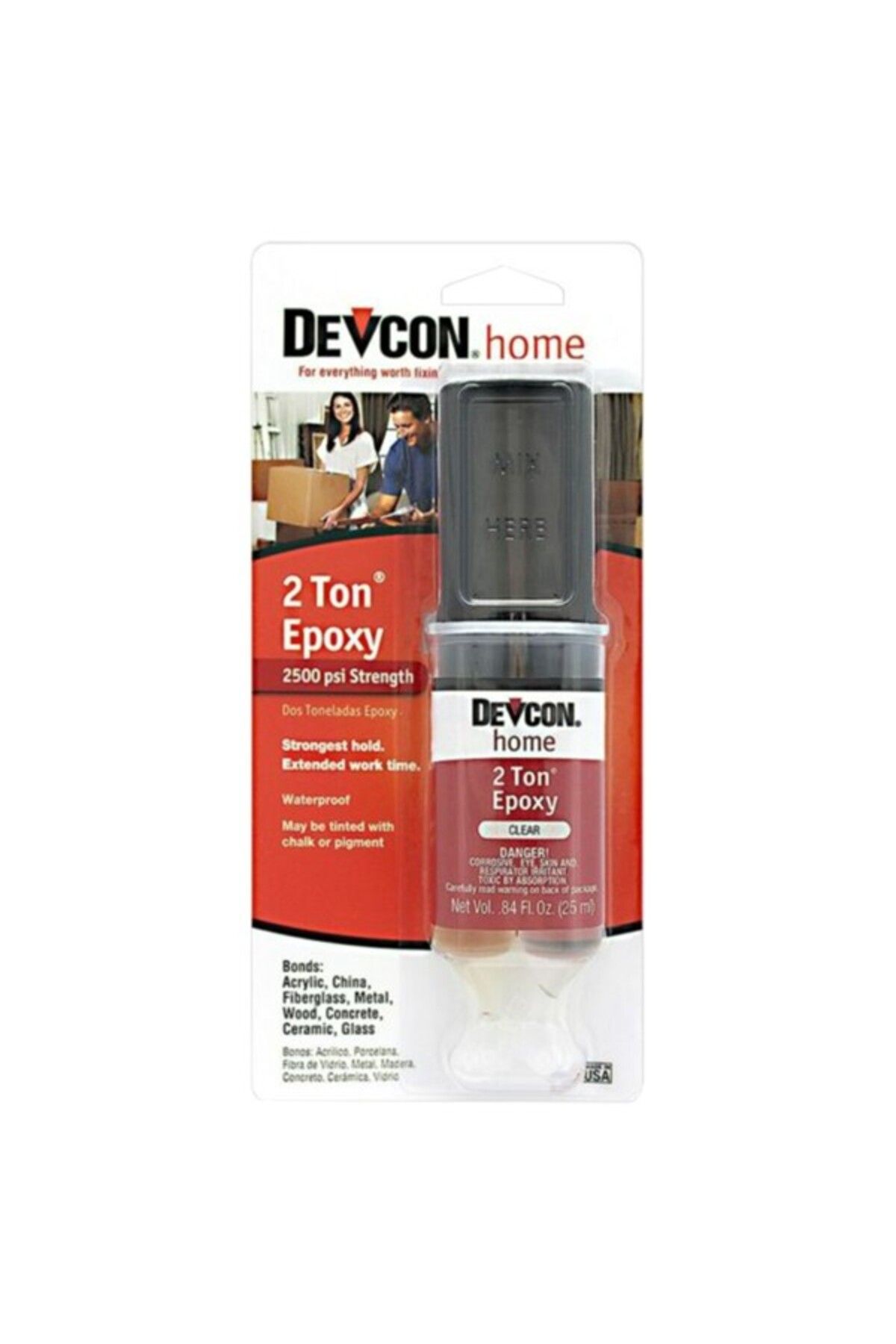 Devcon-2500-Psi High Strength 2 Ton Waterproof Epoxy Adhesive 25ml 1