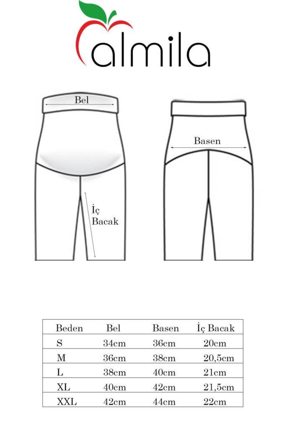 Almila Pamuk Elastan Kısa Şort Kadın Hamile Tayt 2021 fotoğrafı 5 (önizleme)