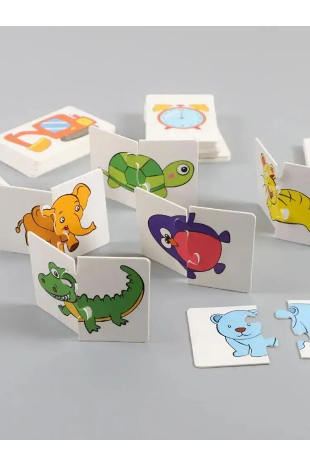 ترافیک ۳۲ تکه پازل جورکردنی کارت‌های روشن‌گر آموزشی ابتدایی طرح کارتونی برای پسران و