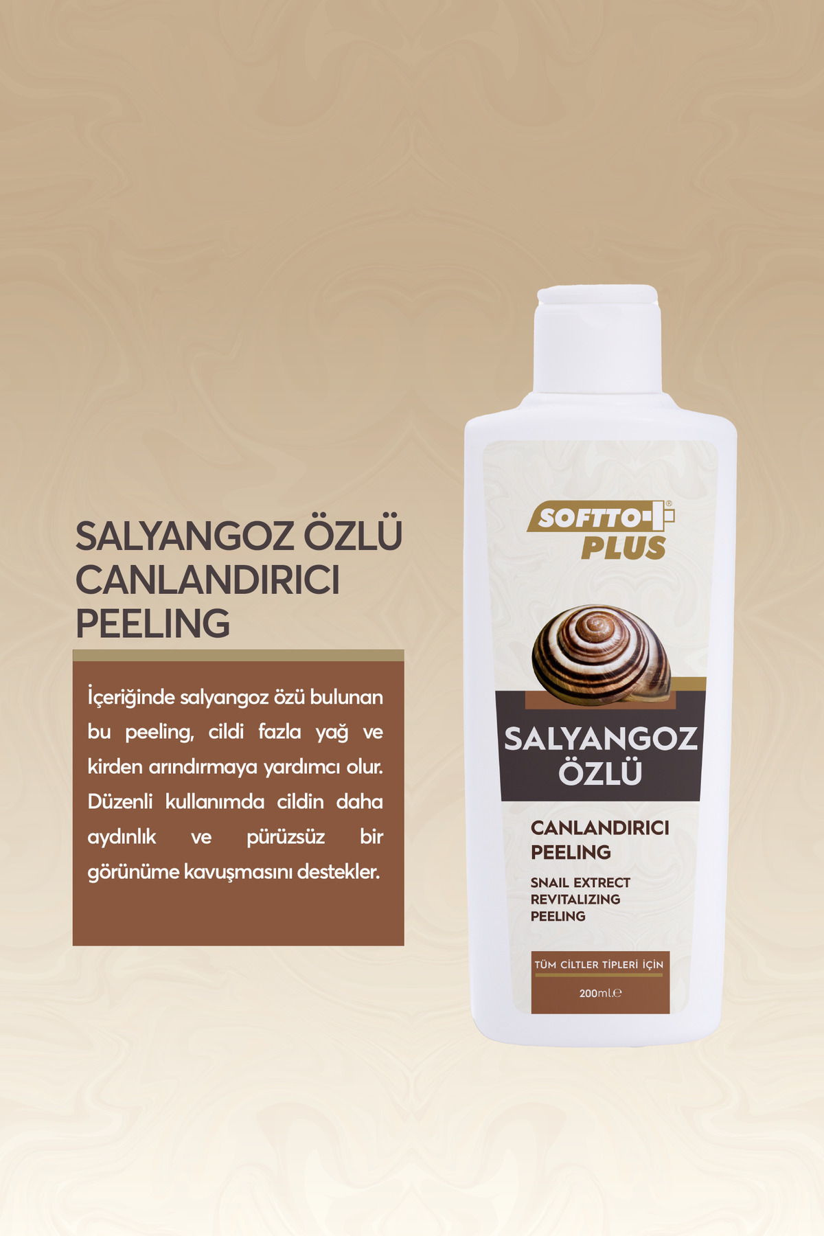 Softto Plus-مقشر منعش بخلاصة الحلزون 200 مل 2