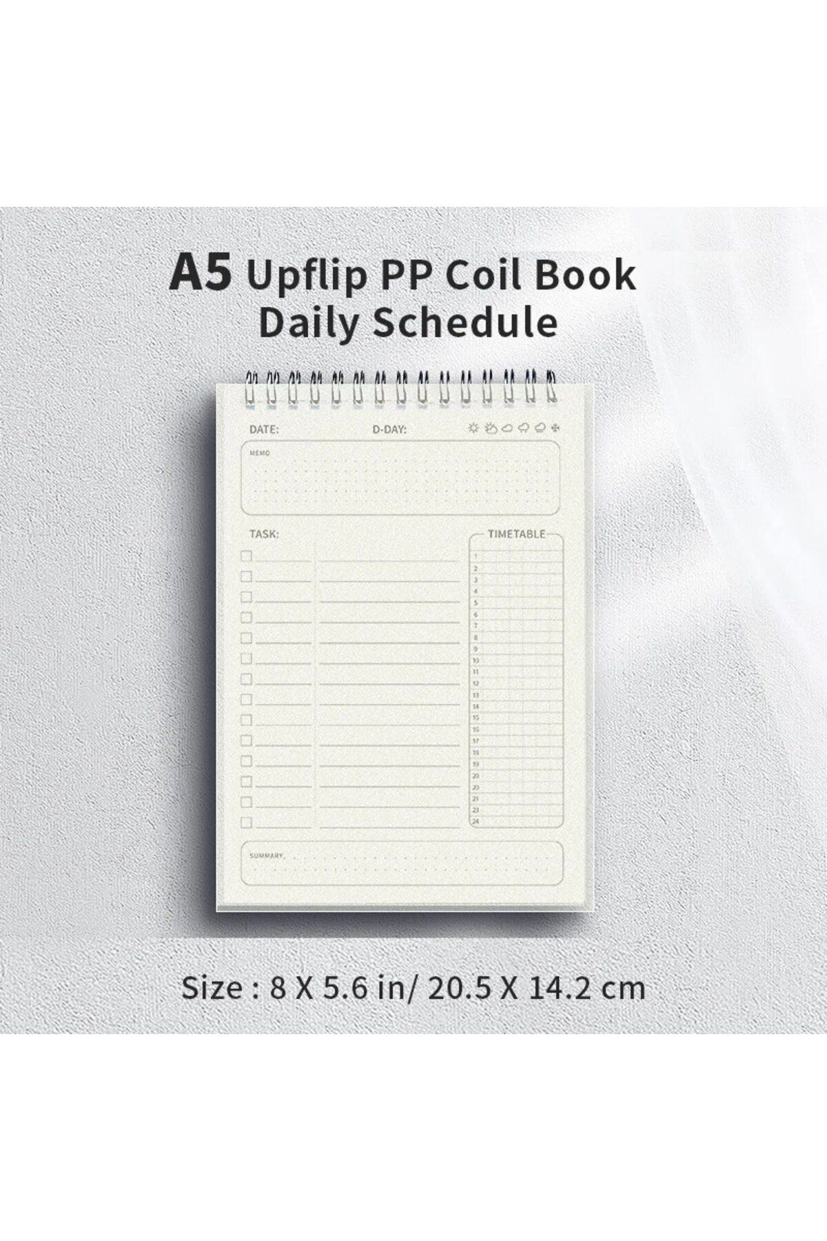 Choice-A5 1pc A5 1pc Planner Agenda Spiral A5 Notebook Schedules Daily Plan To Do List Notepad 160 Pages Th 1