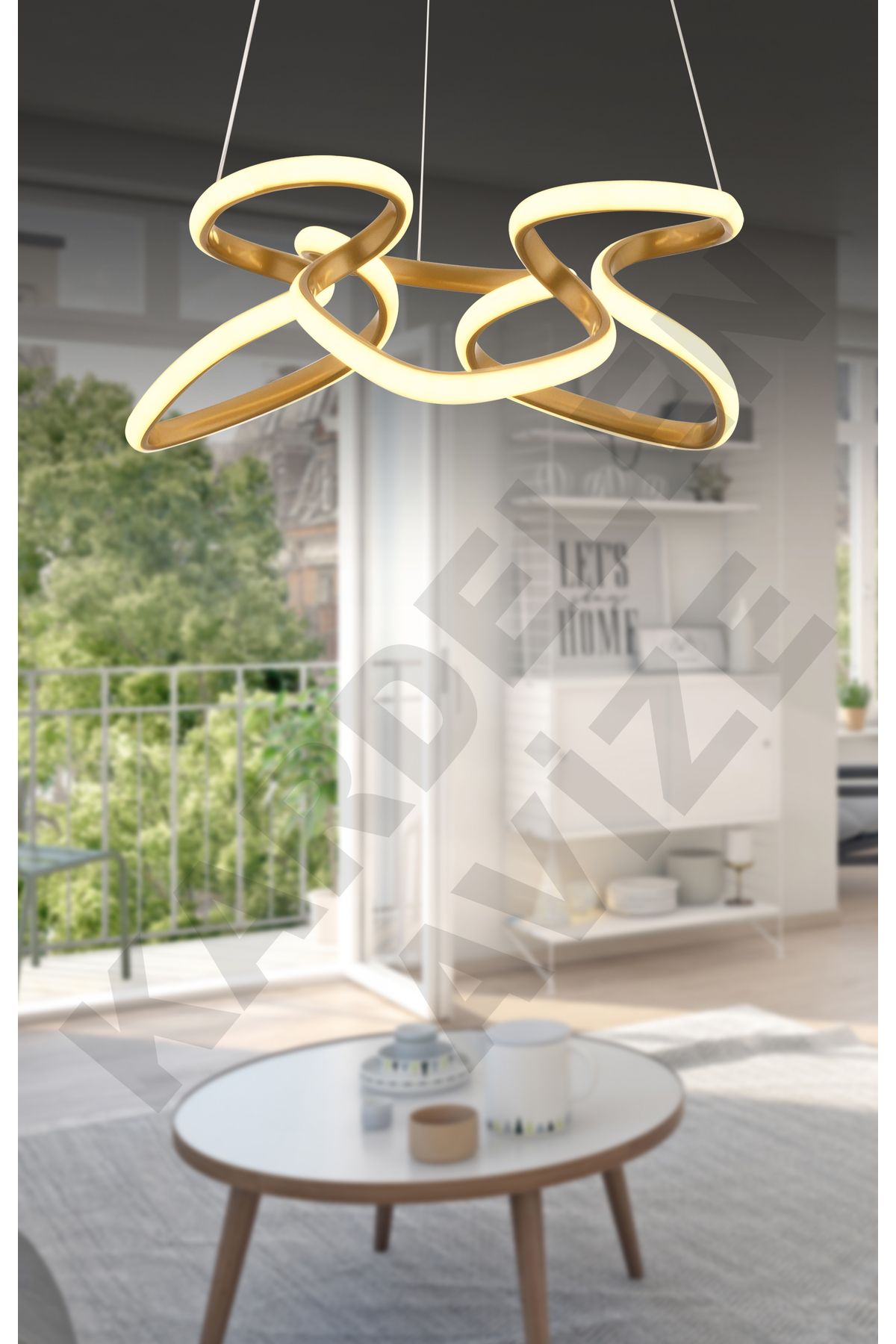 KARDELEN AYDINLATMA AVİZE-Kardelen 3-Color Antique Strawberry Pendant Lamp Modern Led Chandelier 3