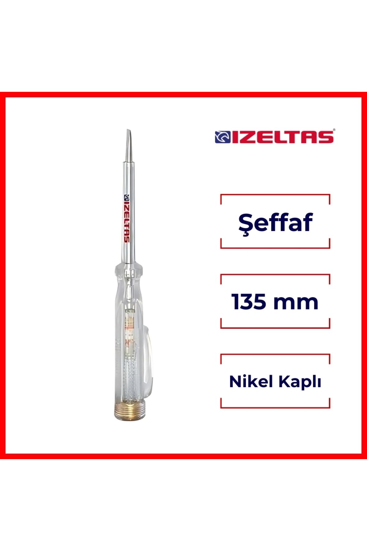 İzeltaş İzeltaş | Kontrol Kalemi, 135 Mm, Elektrik Akımı Testi Için Güvenli Ve Hassas