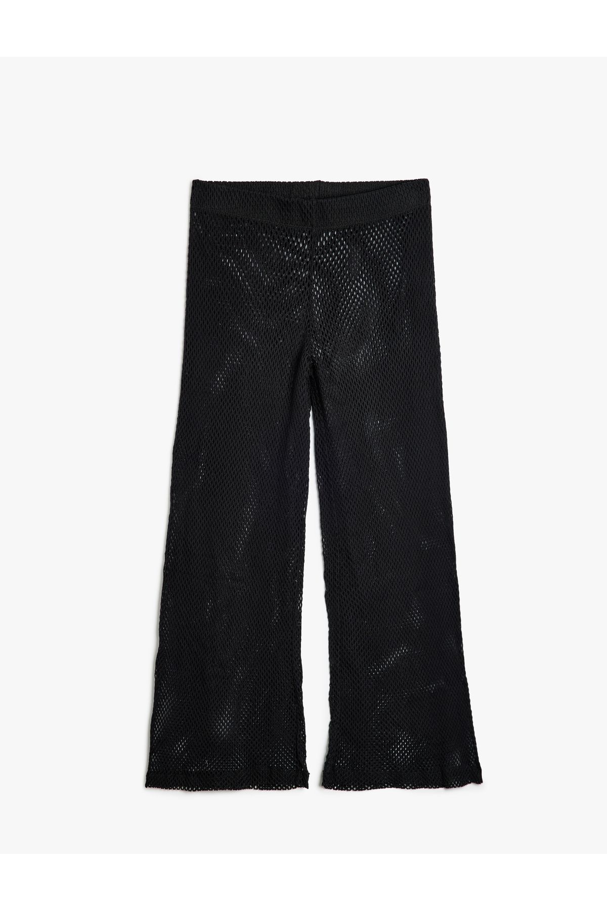 Koton-Hose mit weitem Bein, Netzstoff, entspannter Schnitt, Baumwolle 6