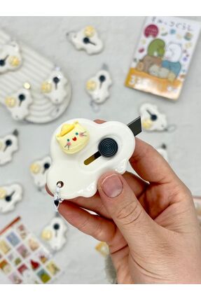 Kağıt Gemi Dükkan Sarı Şapkalı Kedi Desenli Mini Maket Bıçağı /Bullet Journal...