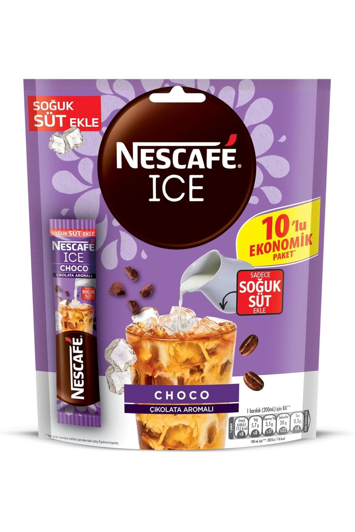 Nescafe Ice Choco Çikolata Aromalı 10,6 Gr X 10 Adet