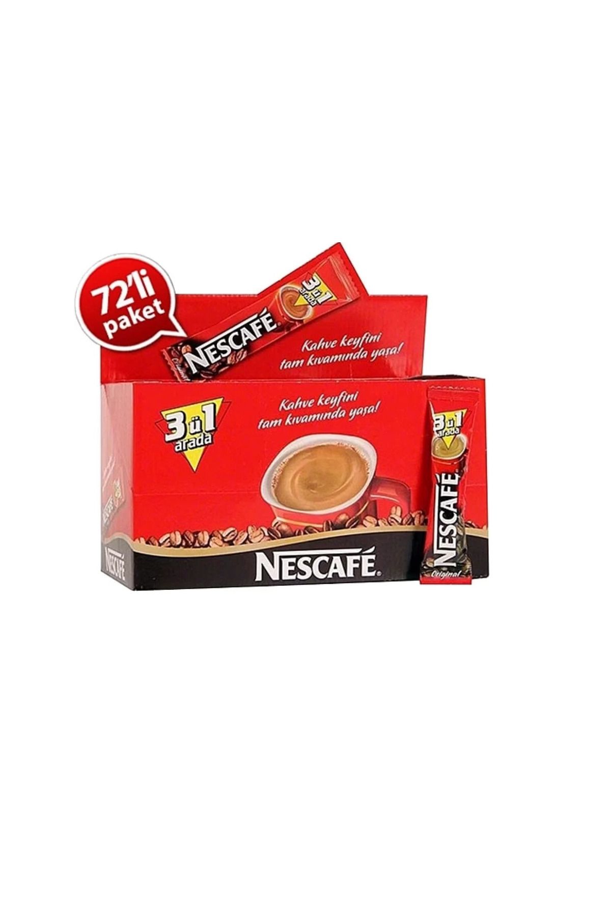 Nescafe 3Ü1 Arada Orijinal Kahve 17,5 Gr X 72 Adet