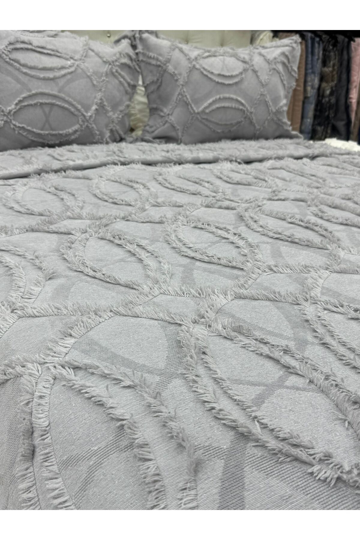 Çapa Home-Anchor Home 3 Pieces Embroidered Double Bed Cover 2