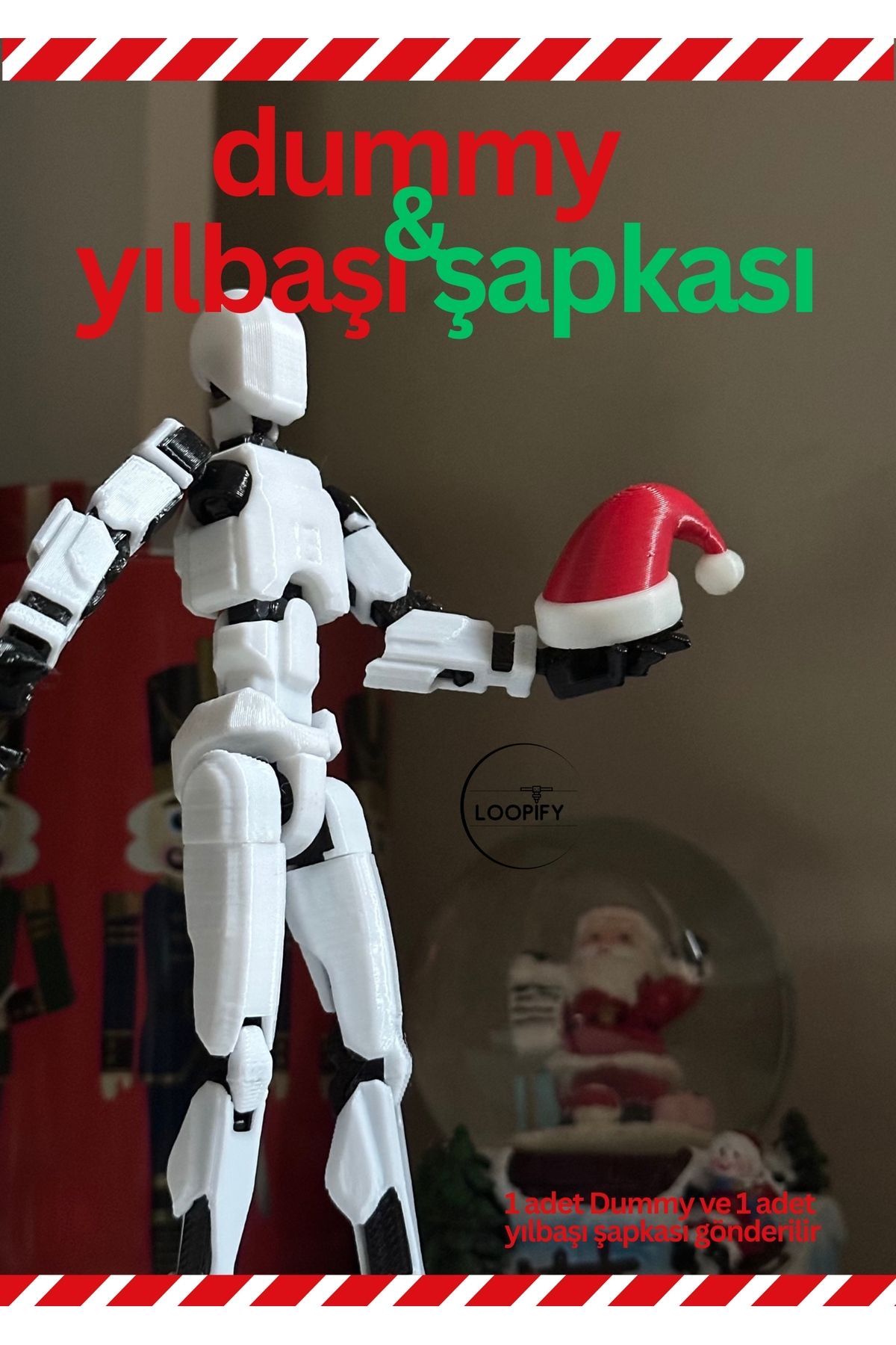 Loopify Lucky 13 Oynar Eklemli Robot Figür Oyuncak 14 Cm  Dummy Yılbaşı Seti-3