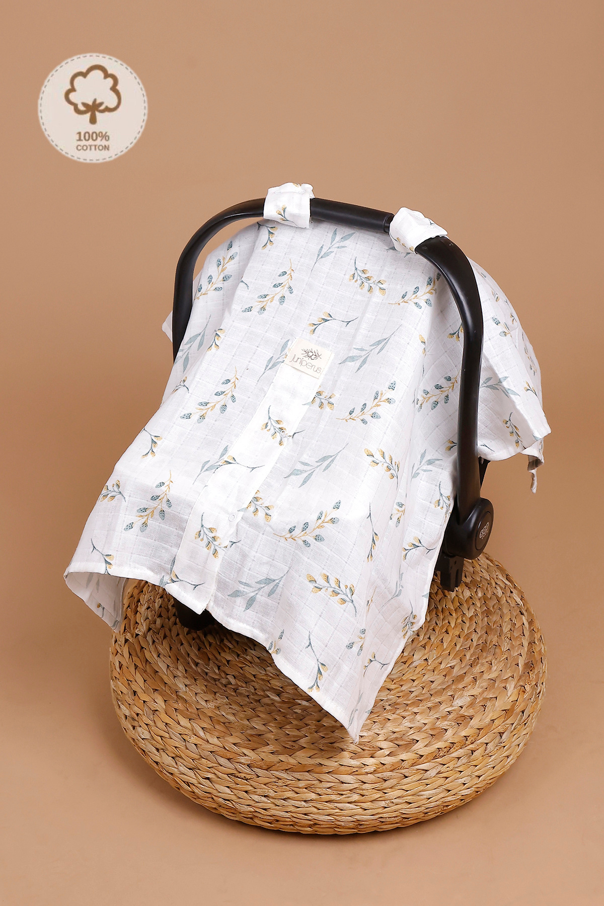 JUNİPERUS 2'li Müslin Bebek Puset Örtüsü Puset Minderi Ortopedik Bel Destekli fotoğrafı 3 (önizleme)