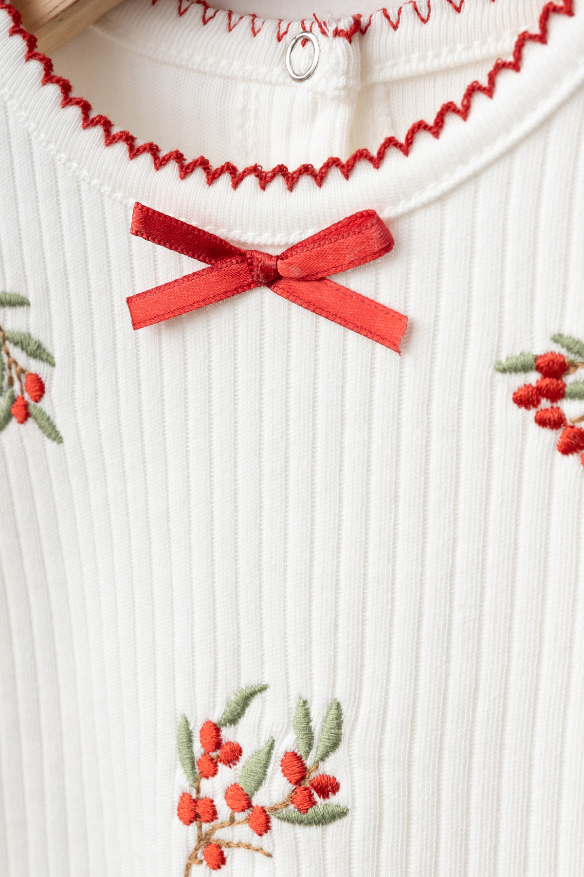 BABYLİM Kız Bebek Nakışlı Kokina Çiçeği %100 Pamuk 5'li Yenidoğan Seti 0-3 AY fotoğrafı 2 (önizleme)