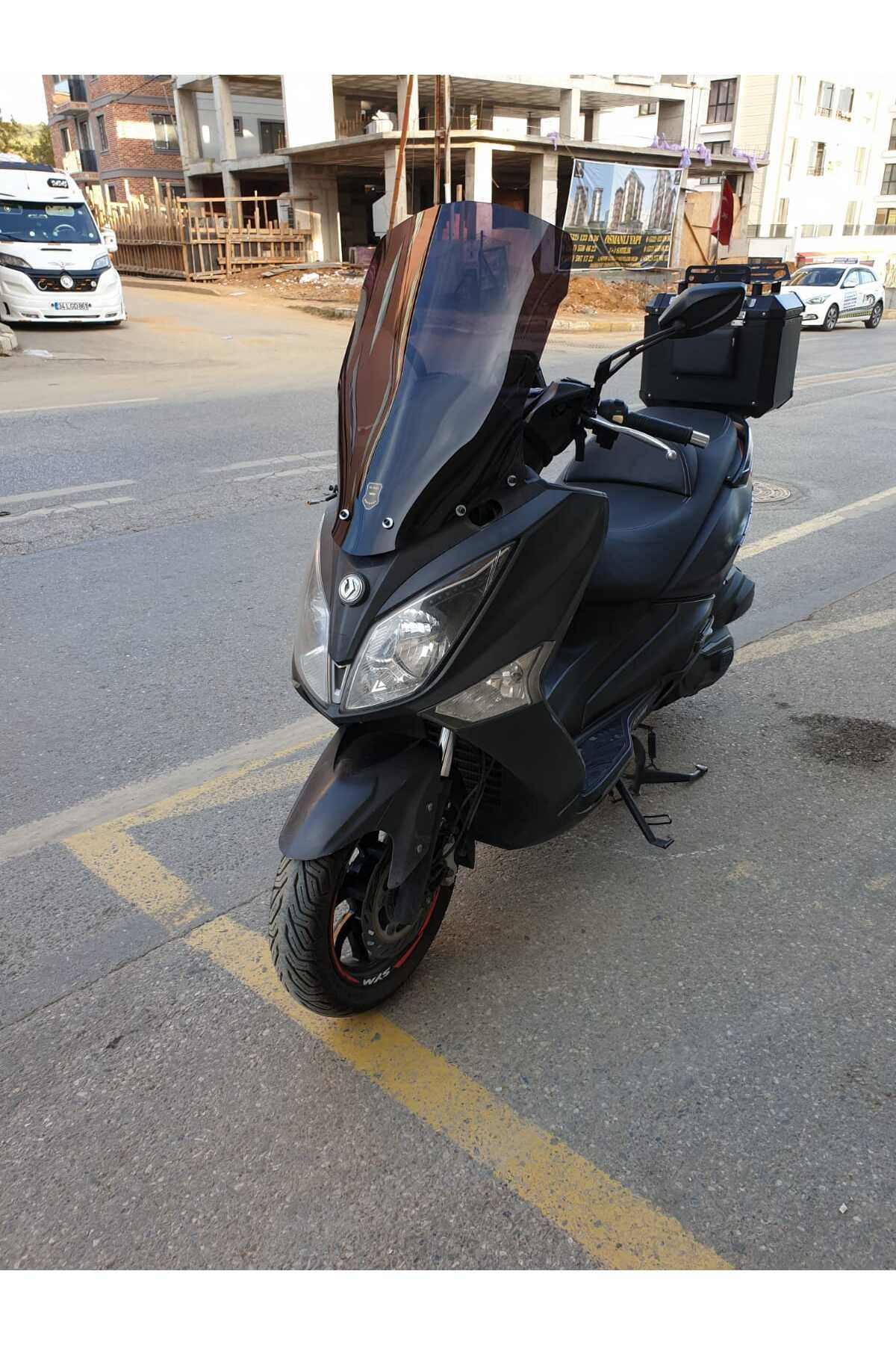 SYM Joymax 250 İ Siperlik Ön Cam 2013 2016 Model 65cm Siyah Renkli 4mm ORTA BOYLU CAM İADESİ YOKTUR