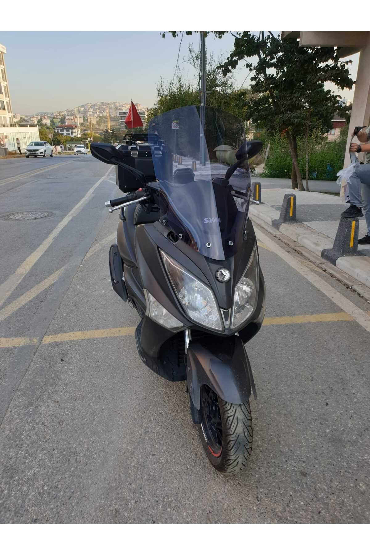 SYM Joymax 250 İ Siperlik Ön Cam 2013 2016 Model 75cm Füme Renkli 4mm UZUN CAM