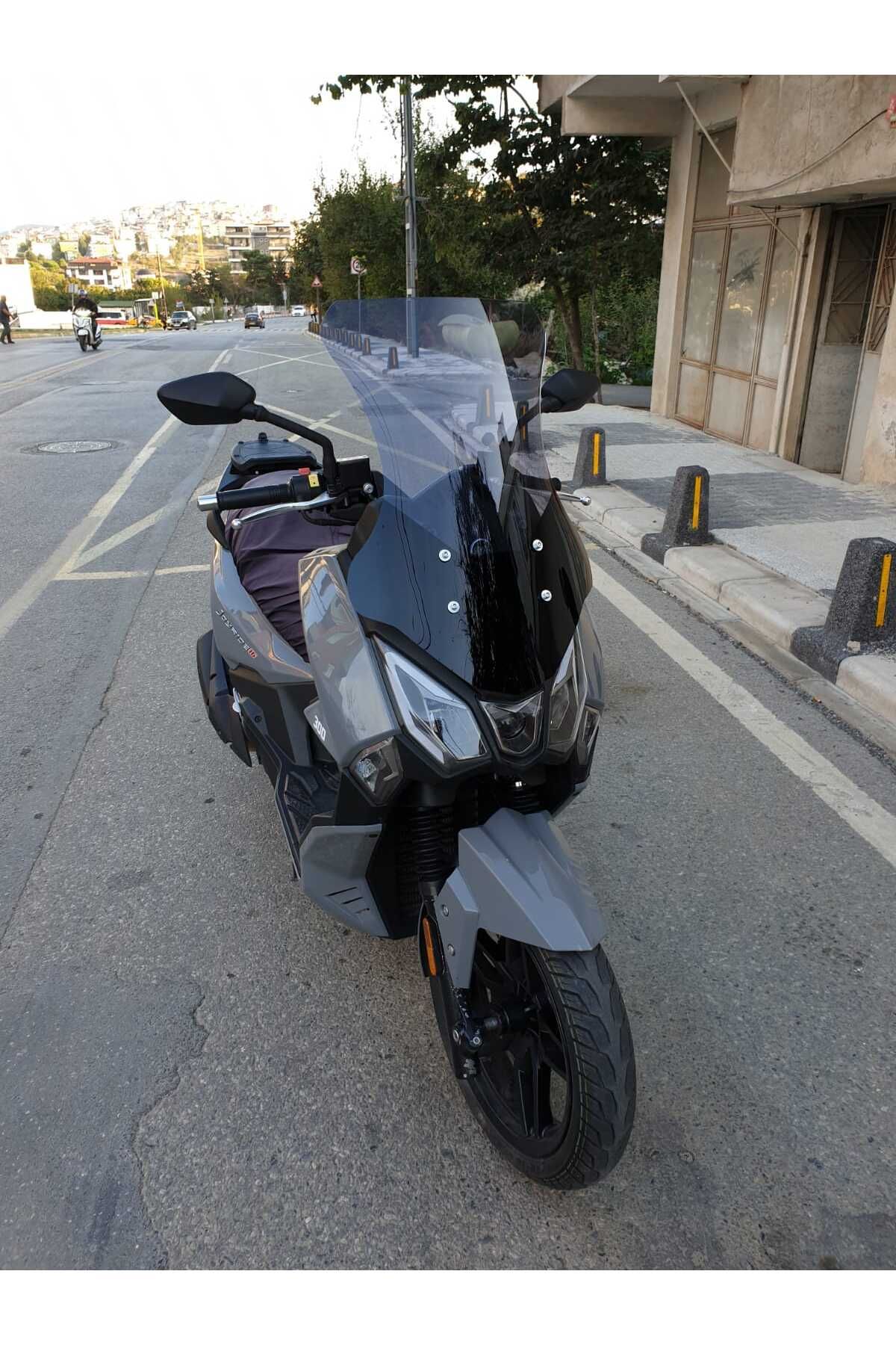 SYM Joyride 300 Siperlik Ön Cam 2023-2025 Model 65cm Füme Renkli 4mm ORTA BOYLU CAM