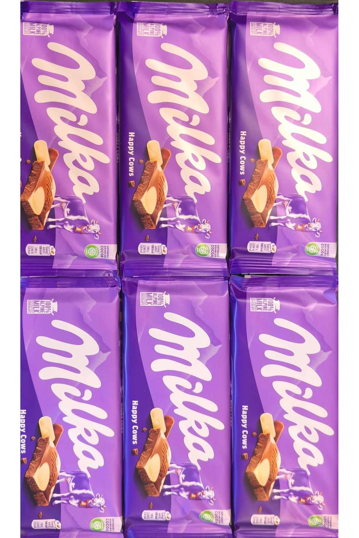 Milka Happy Cows Tablet 100 Gram x 6 Adet Toplam 600 Gram