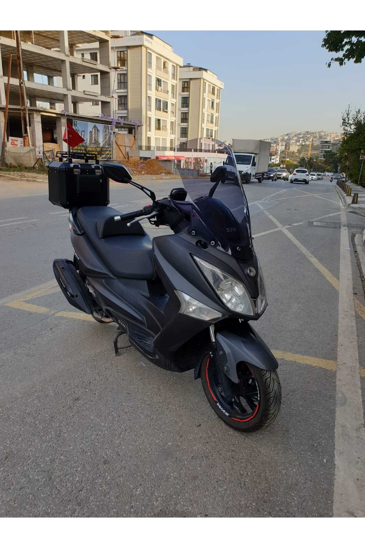 SYM Joymax 250 İ Siperlik Ön Cam 2013 2016 Model 75cm Füme Renkli 4mm UZUN CAM