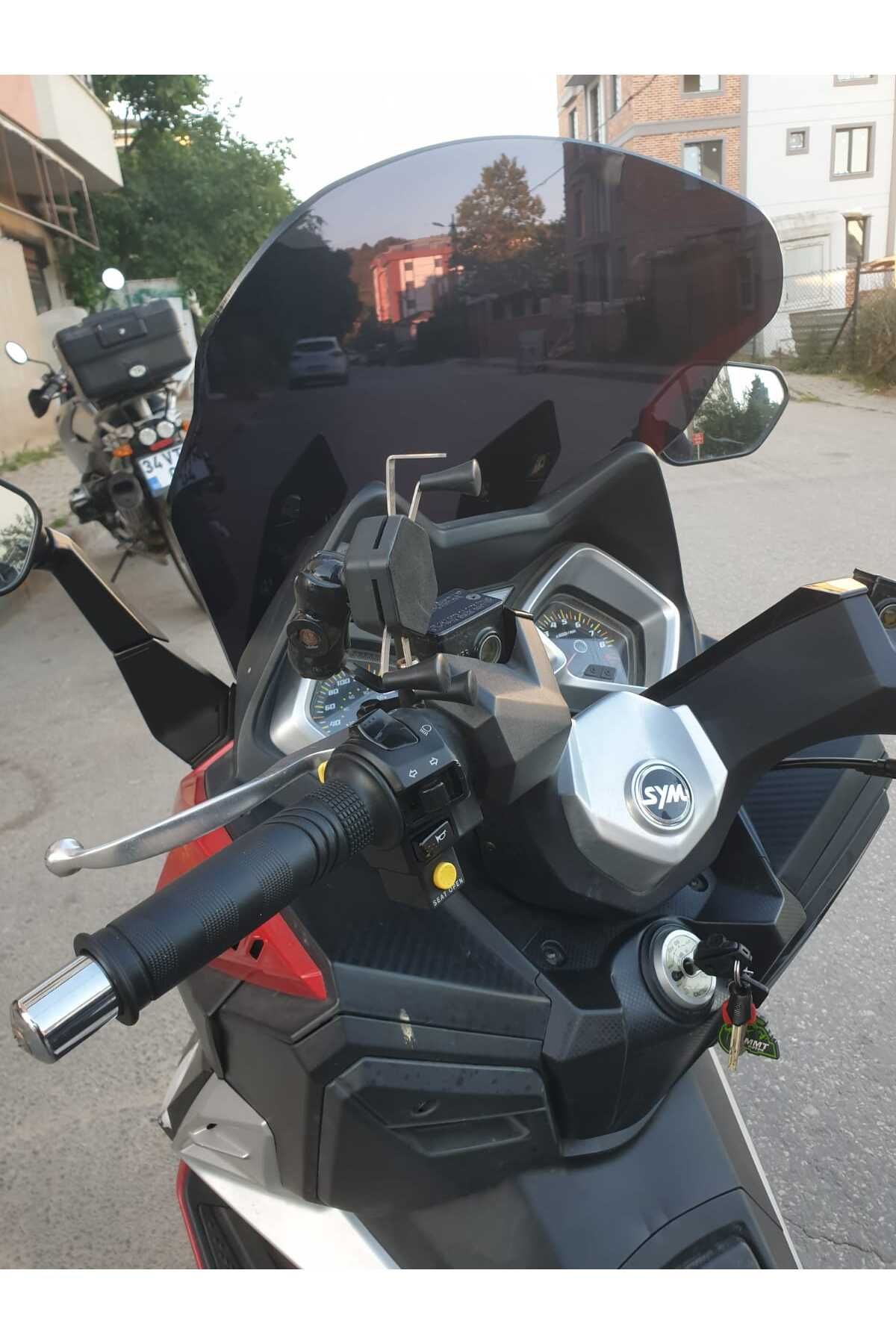 SYM Cruisym 250 Siperlik Ön Cam 2018 Model 57cm Siyah Renkli 4mm UZUN CAM