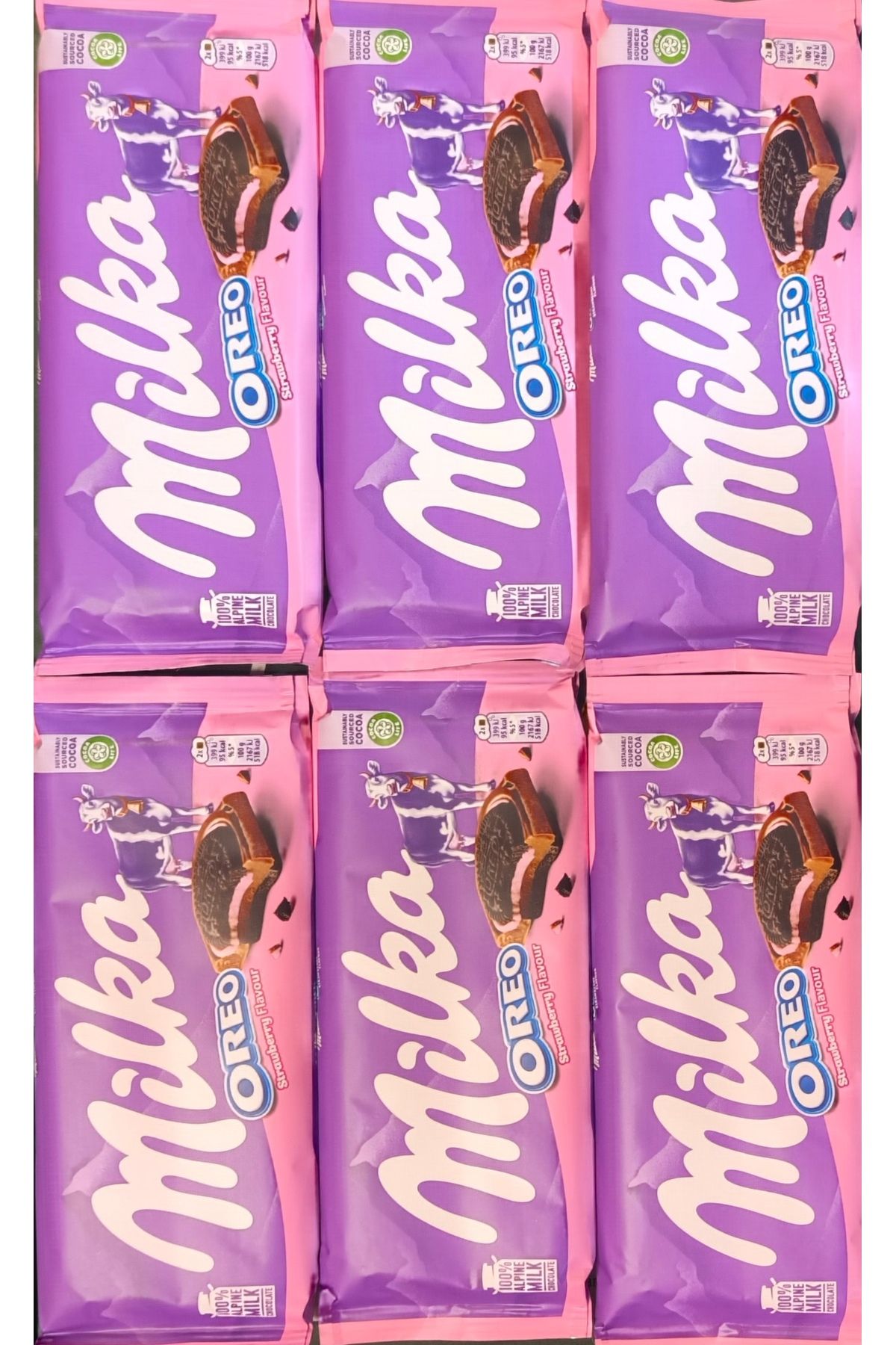 Milka Oreo Strawberry Flavour Tablet 92 Gram x 6 Adet Toplam 552 Gram