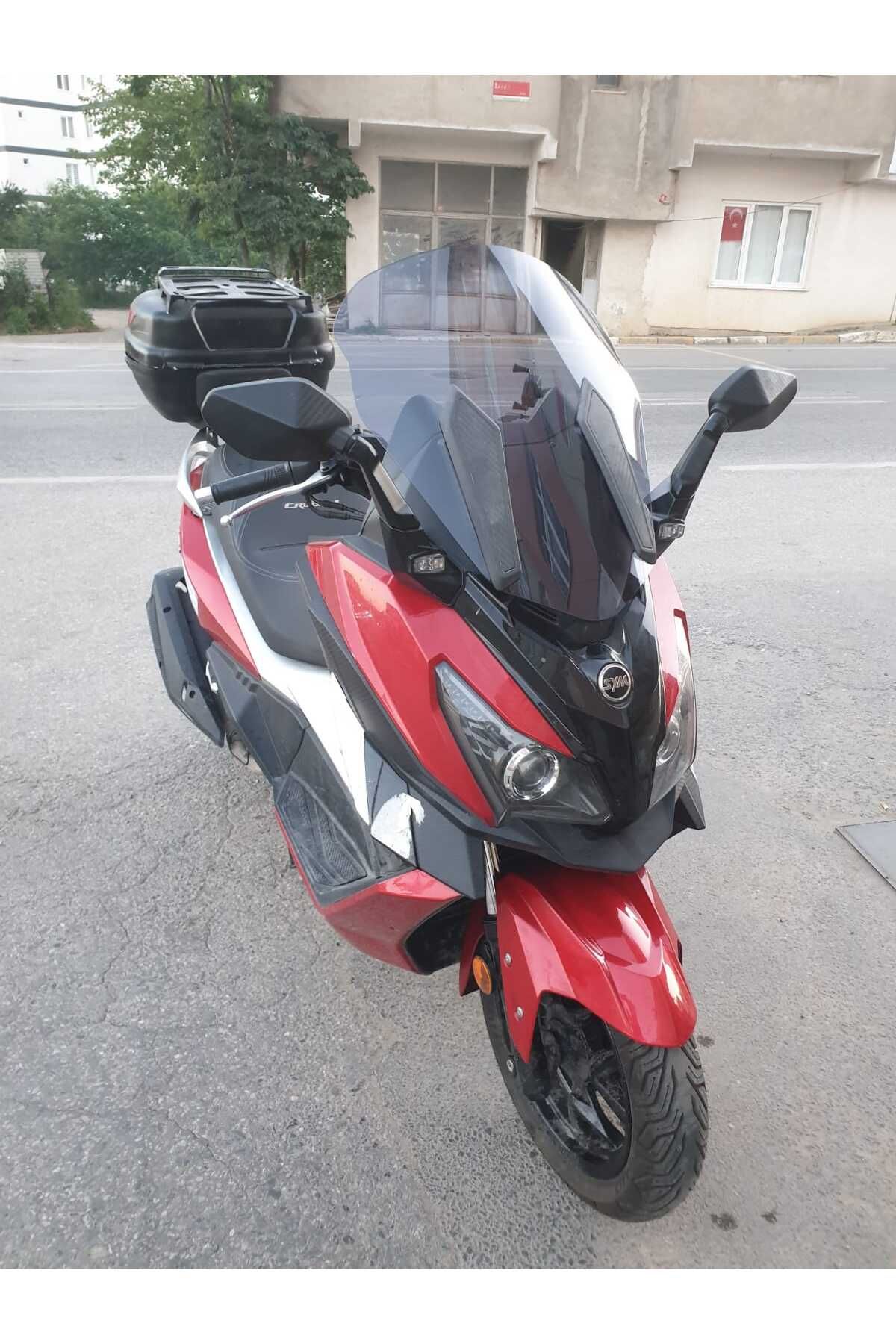 SYM Cruisym 250 i Siperlik Ön Cam 2018 Model 57cm Füme Renkli 4mm UZUN CAM