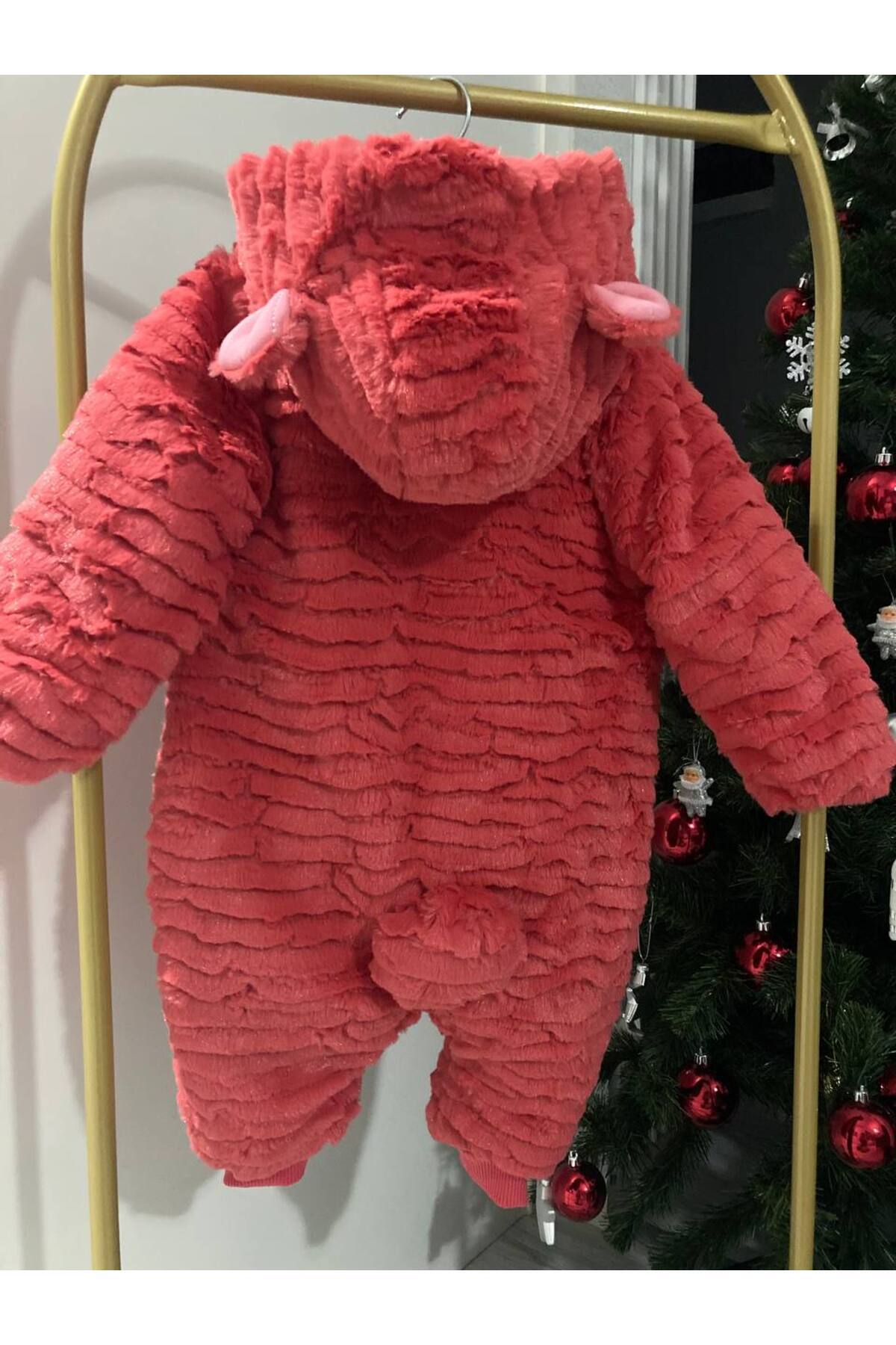 Butik BEBEK PELUŞLU ASTARLI TULUM NAR ÇİÇEĞİ RENK fotoğrafı 3 (önizleme)