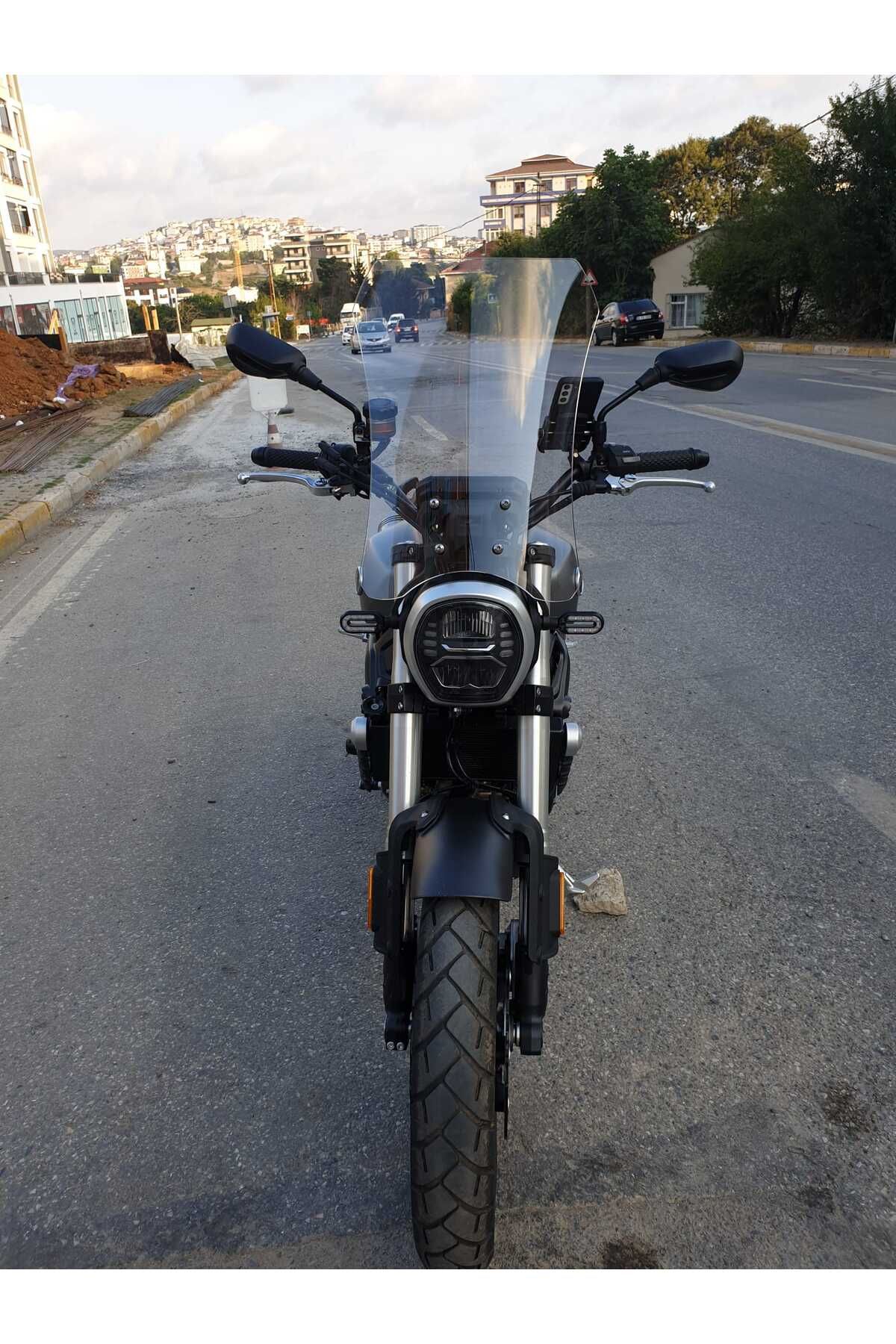 Voge ACX 525 Siperlik Ön Cam 2023-2025 Model 58cm Şeffaf Renkli 4mm