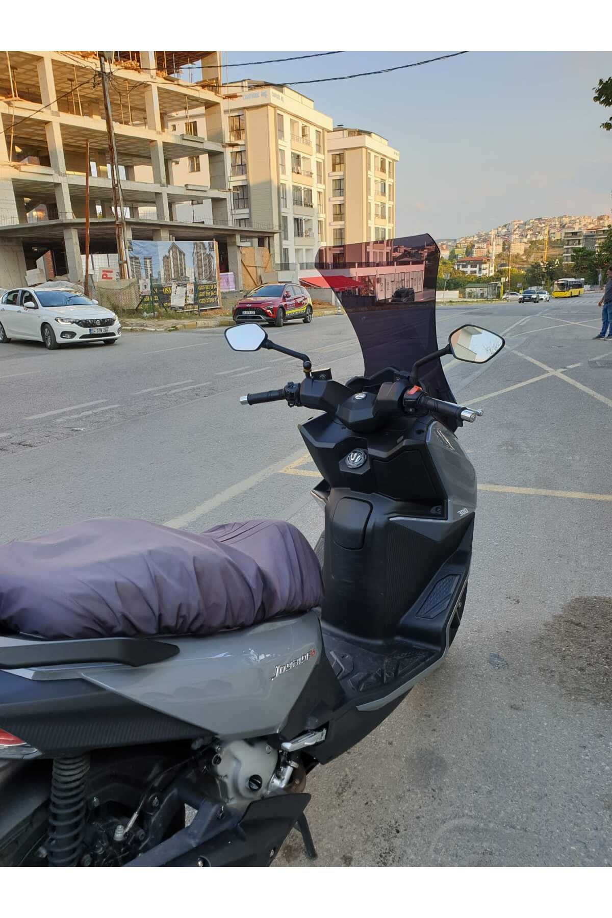 SYM Joyride 300 Siperlik Ön Cam 2023-2025 Model 75cm Siyah Renkli 4mm UZUN CAM