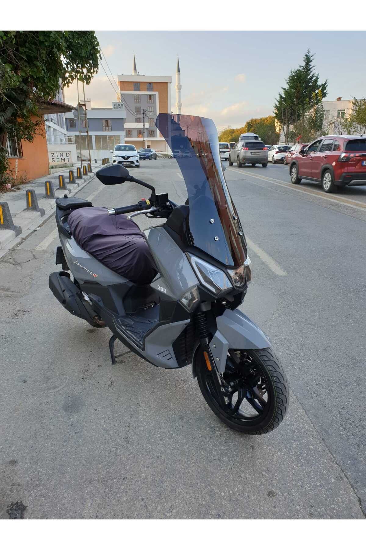 SYM Joyride 300 Siperlik Ön Cam 2023-2025 Model 75cm Siyah Renkli 4mm UZUN CAM