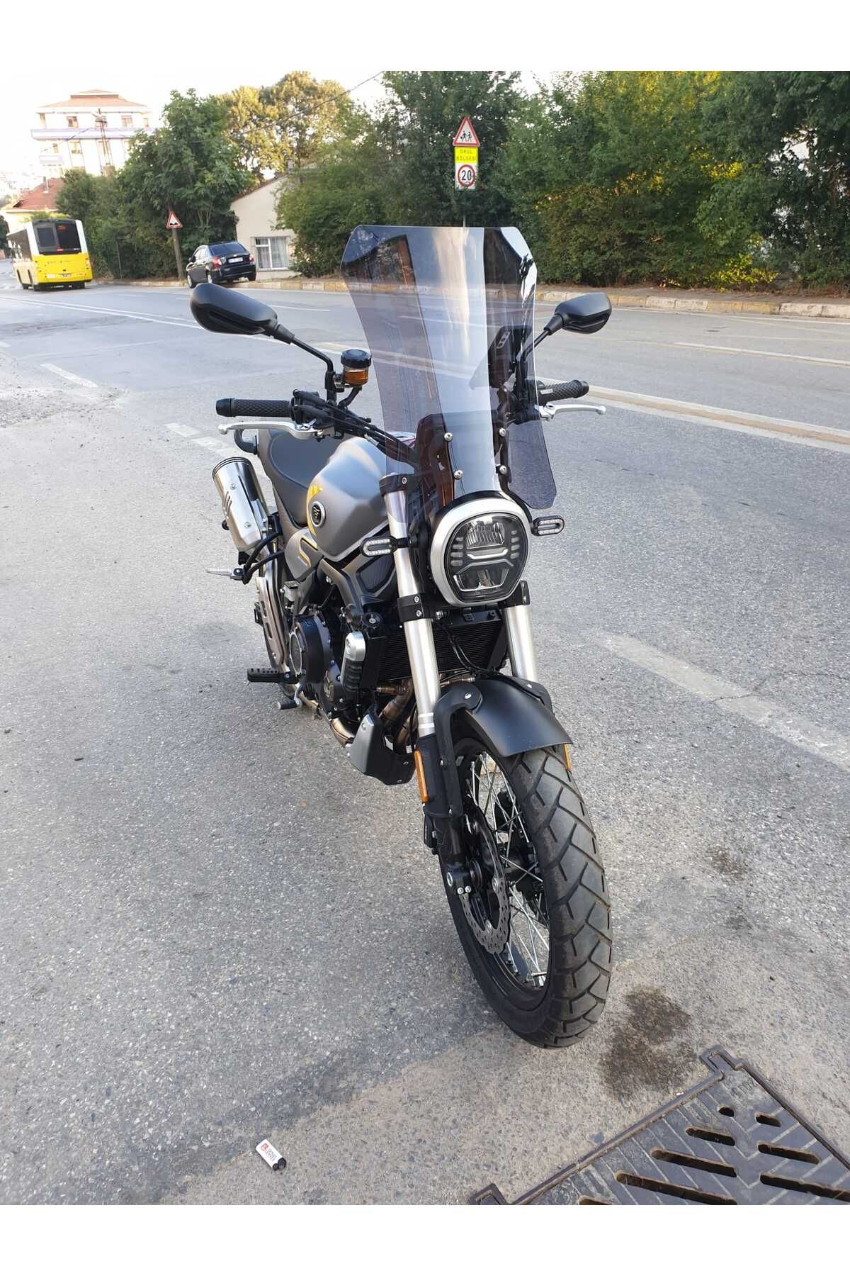 Voge ACX 525 Siperlik Ön Cam 2023-2025 Model 58cm Füme Renkli 4mm