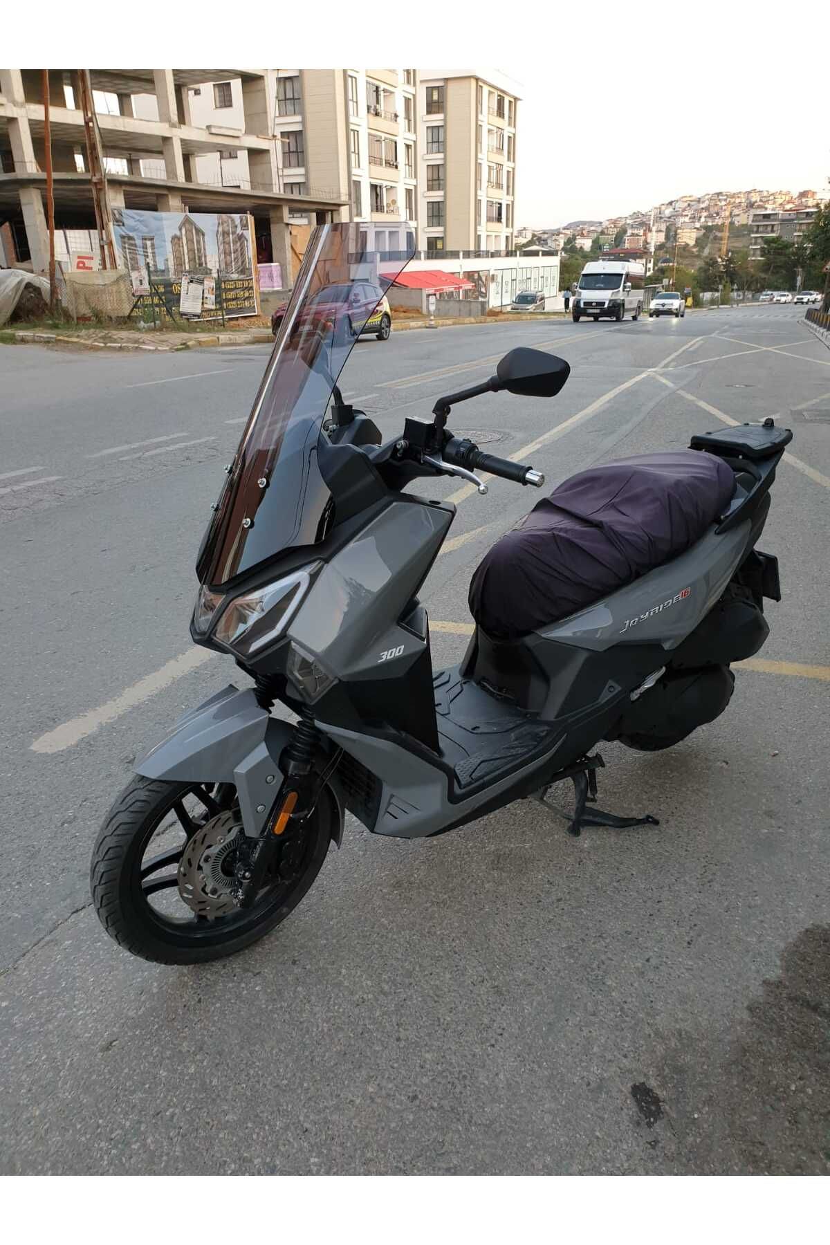 SYM Joyride 300 Siperlik Ön Cam 2023-2025 Model 75cm Füme Renkli 4mm UZUN CAM