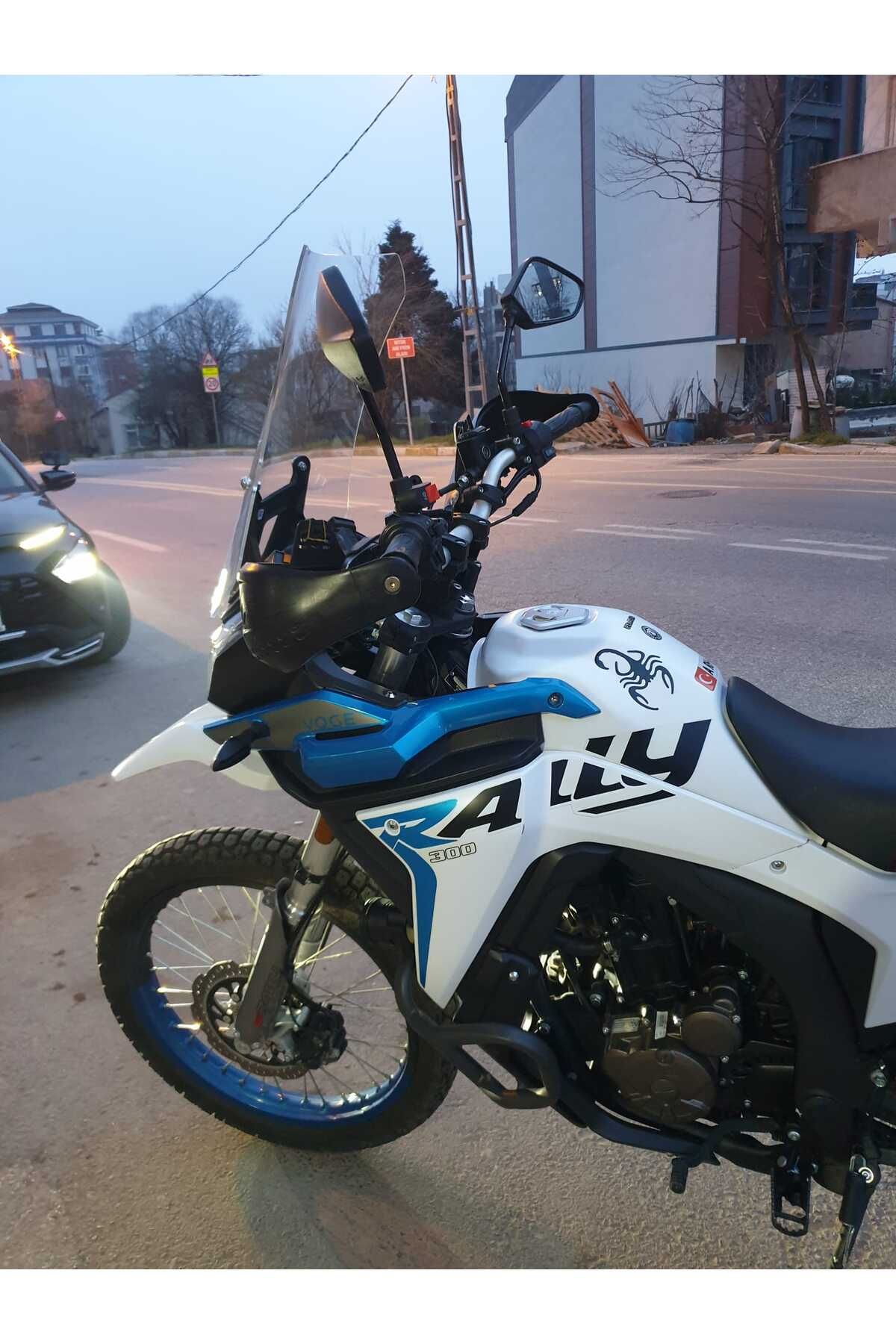 Voge Rally 300 Siperlik Ön Cam 2022-2025 Model 51cm Şeffaf Renkli 4mm