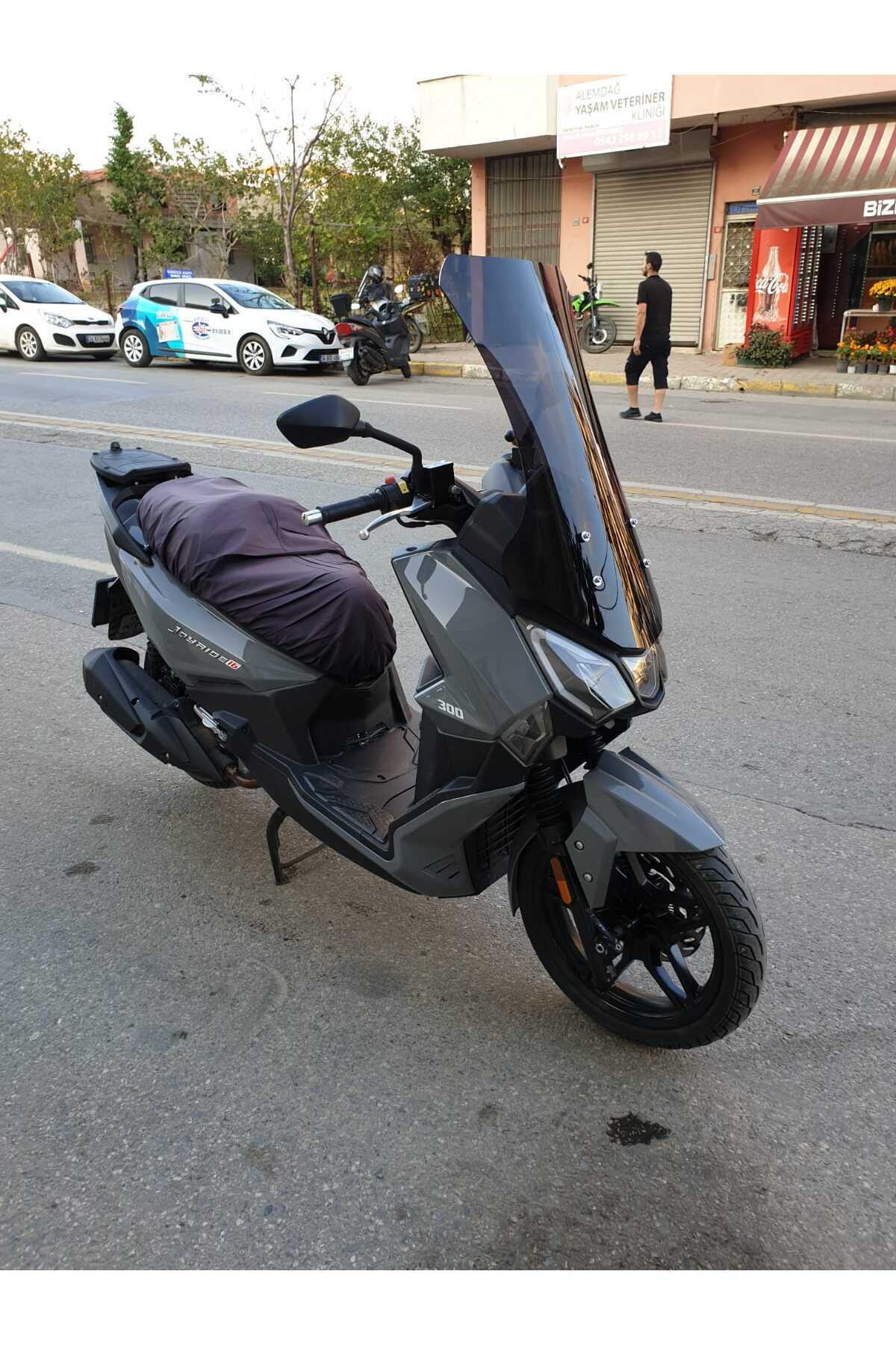 SYM Joyride 300 Siperlik Ön Cam 2023-2025 Model 75cm Siyah Renkli 4mm UZUN CAM
