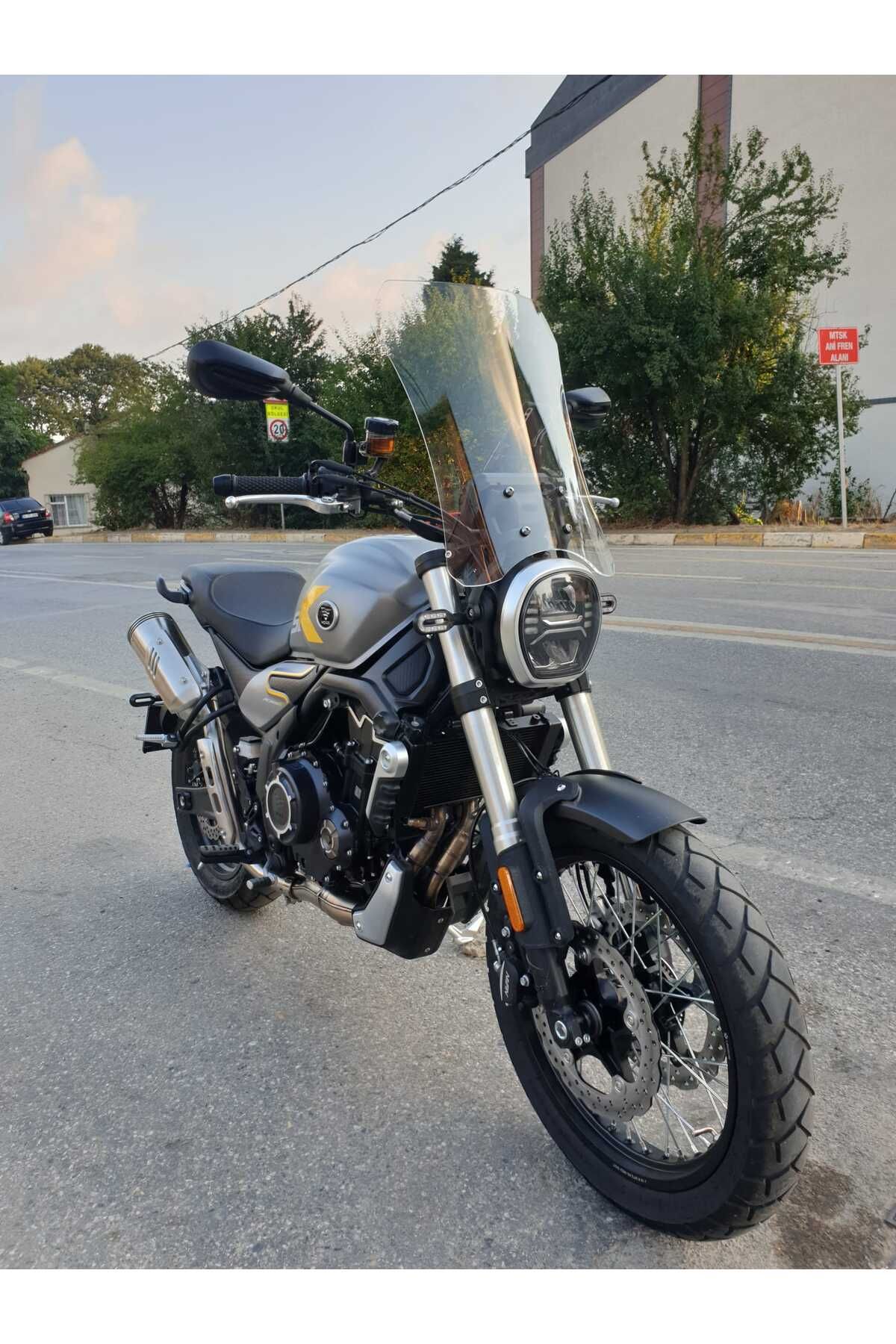 Voge ACX 525 Siperlik Ön Cam 2023-2025 Model 58cm Şeffaf Renkli 4mm