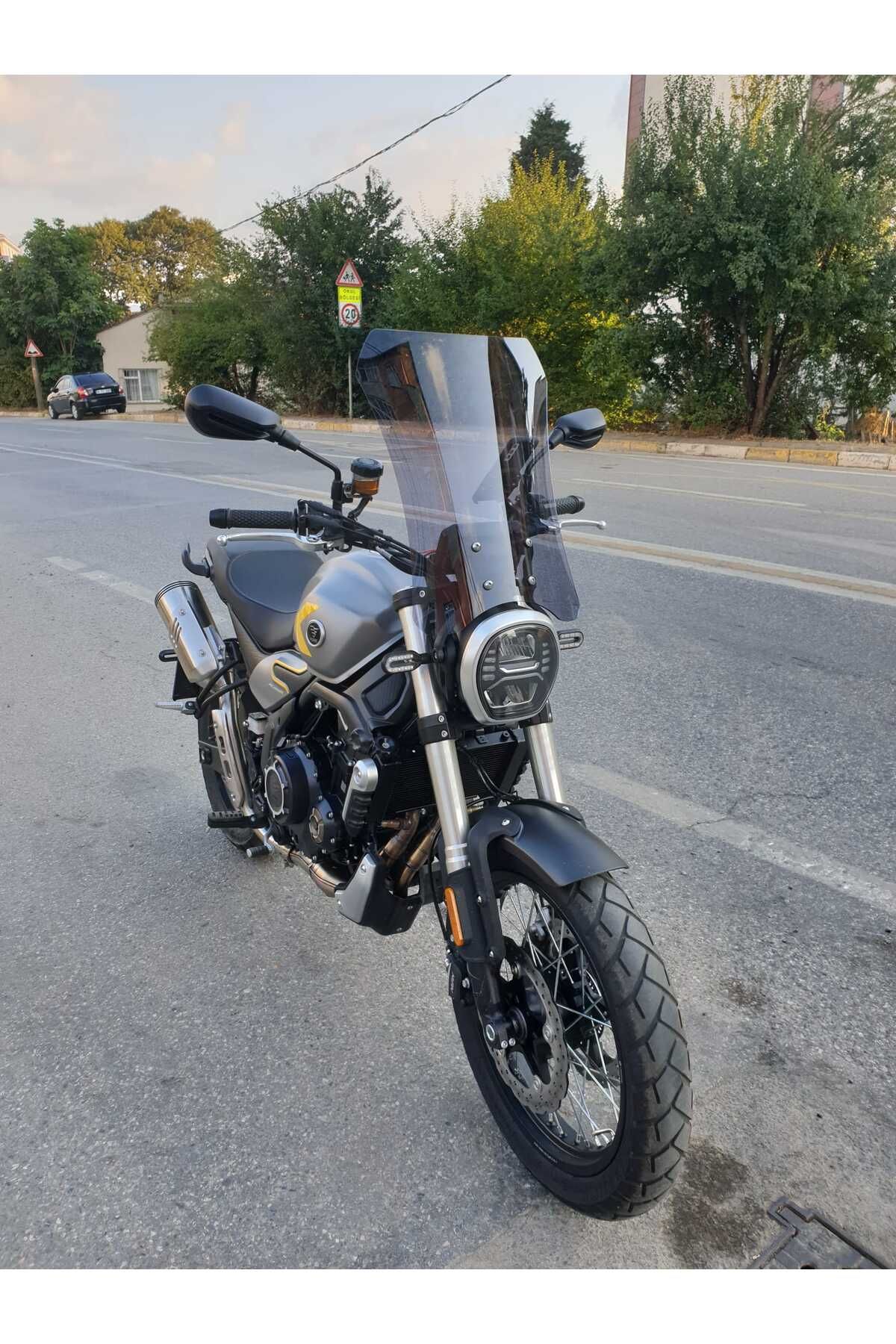 Voge ACX 525 Siperlik Ön Cam 2023-2025 Model 58cm Füme Renkli 4mm