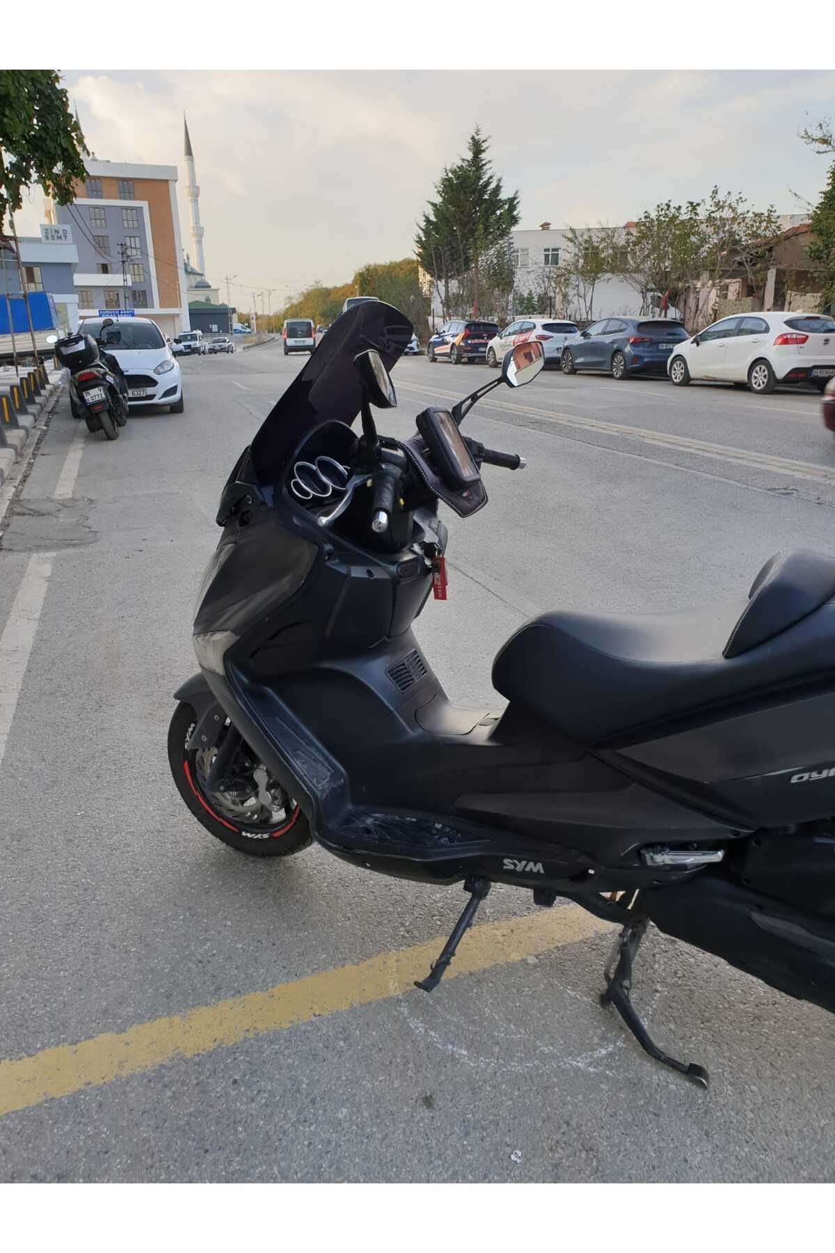 SYM Joymax 250 İ Siperlik Ön Cam 2015 2016 Model 65cm Siyah Renkli 4mm APARAT GÖNDERİLMEYECEK