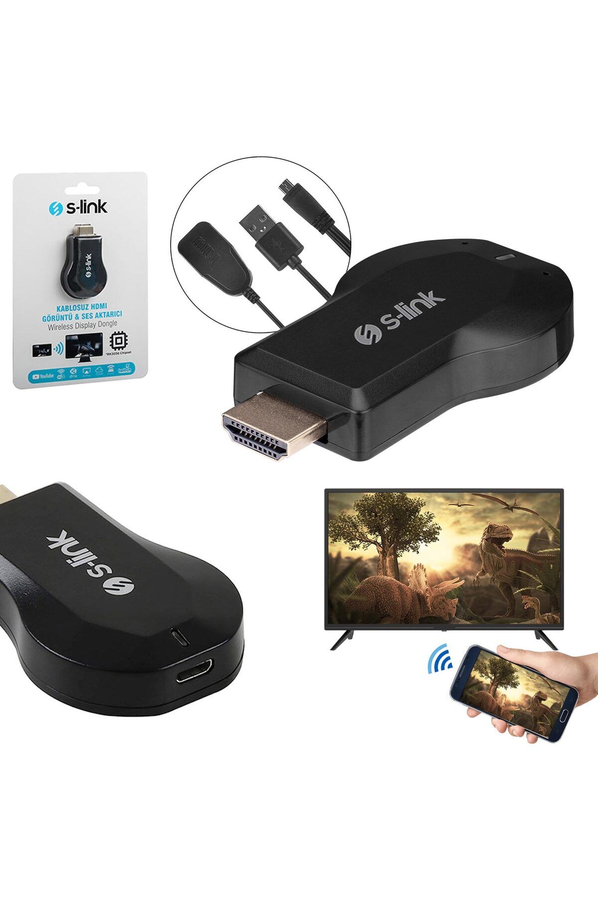 ALKAP Sl-Wh25 Hdmi Kablosuz Dongle Tv Görüntü Aktarıcı İOs Android